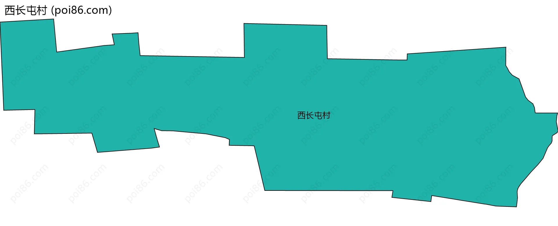 西长屯村边界地图