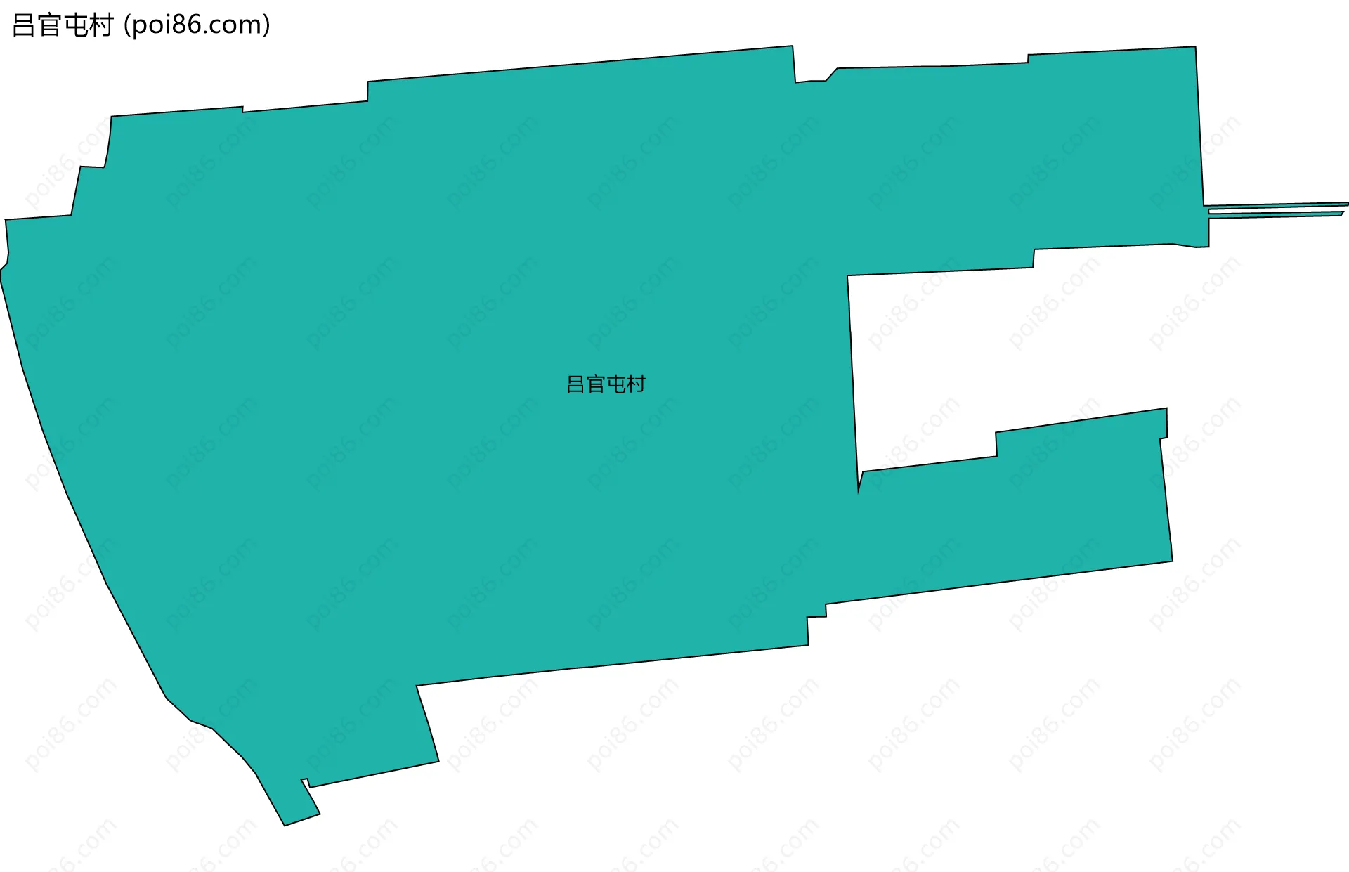 吕官屯村边界地图