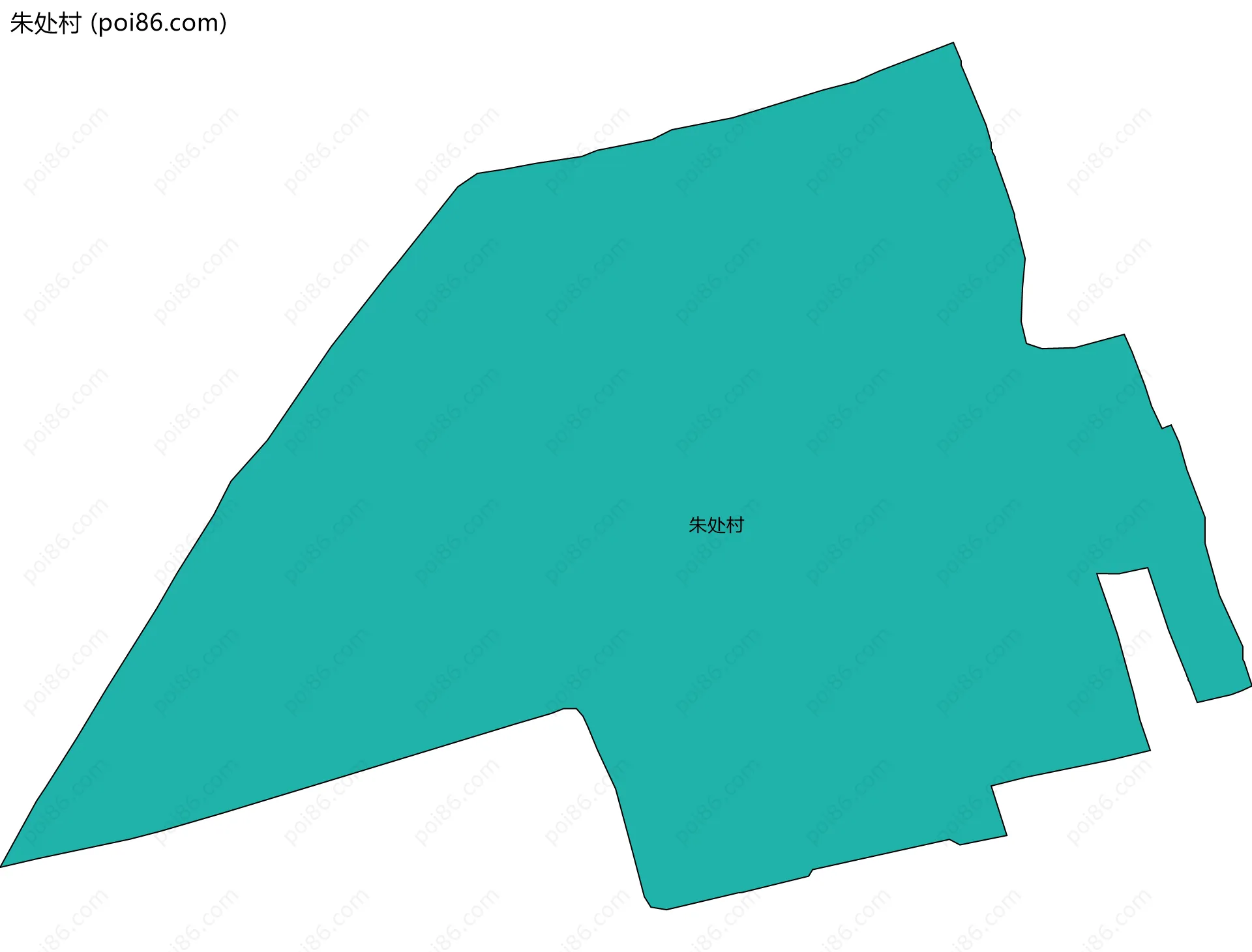 朱处村边界地图