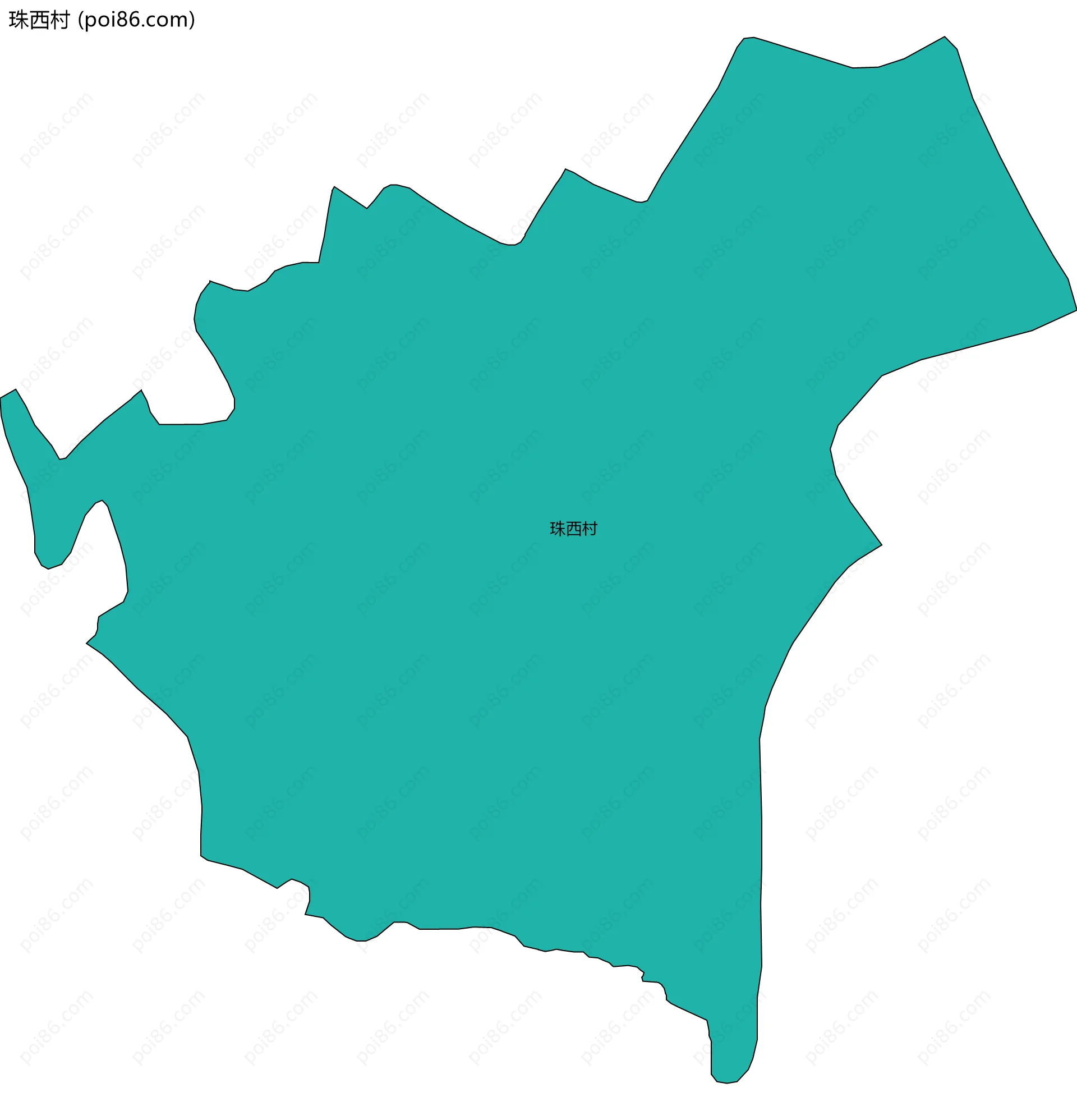 珠西村边界地图