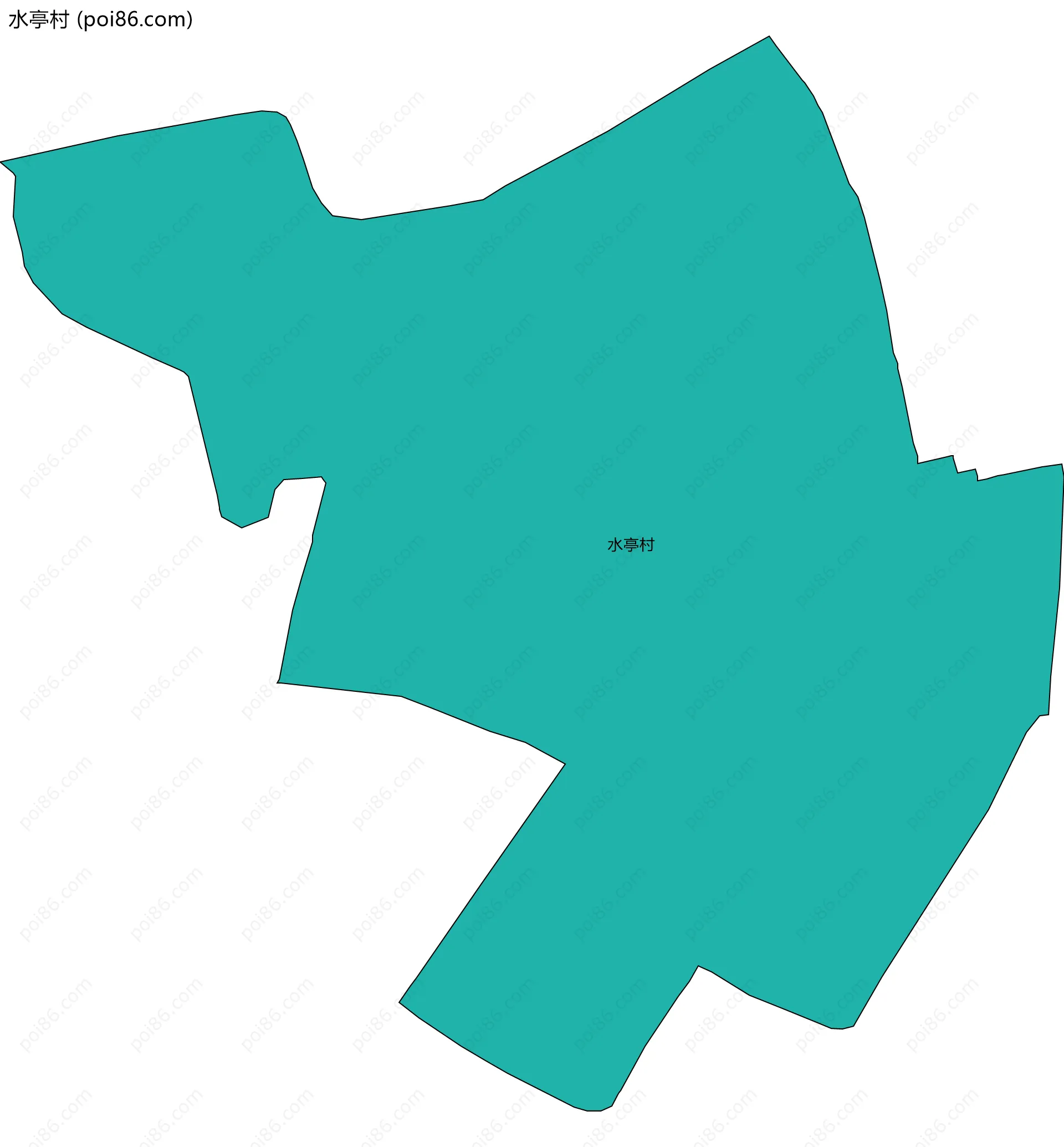 水亭村边界地图