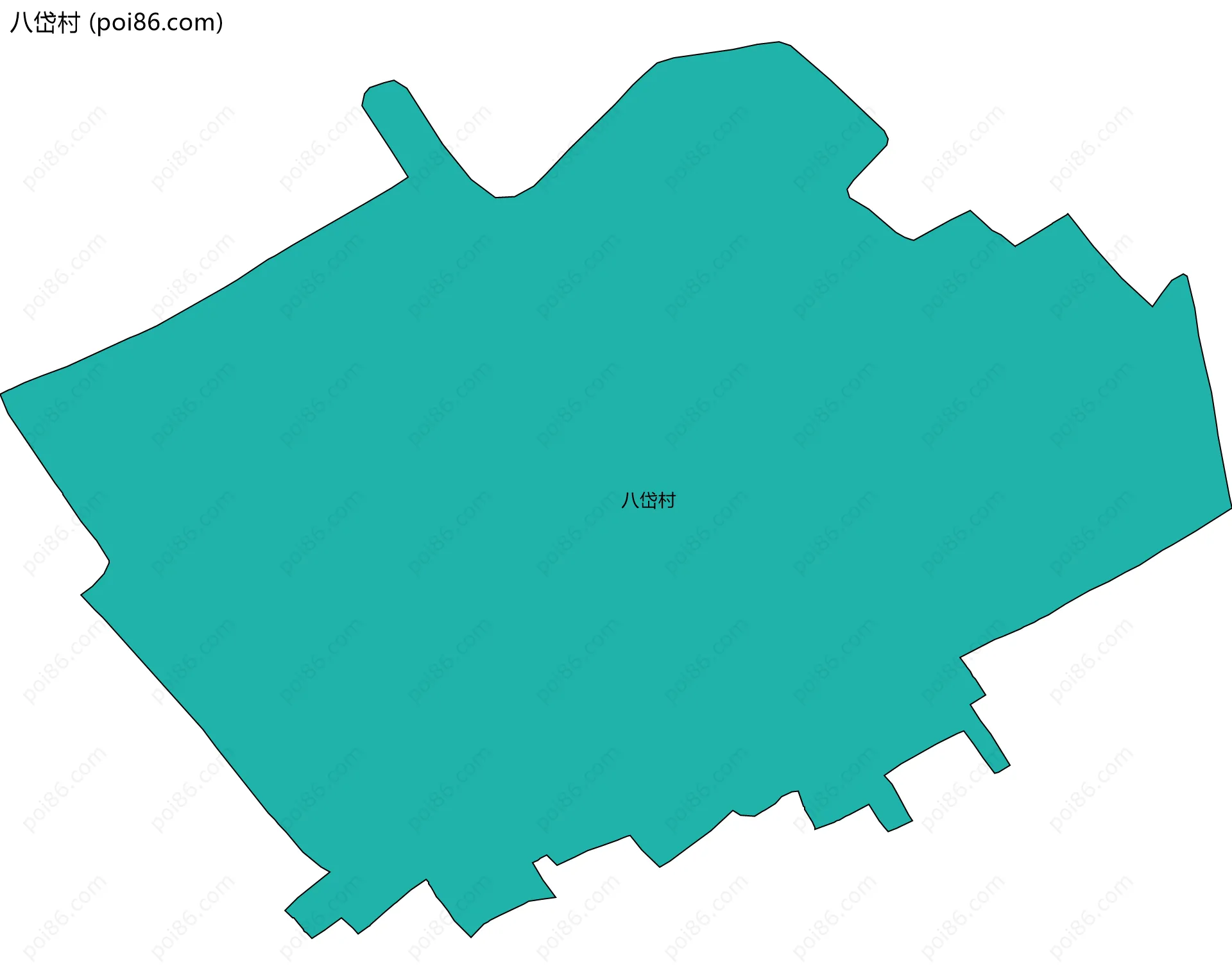 八岱村边界地图