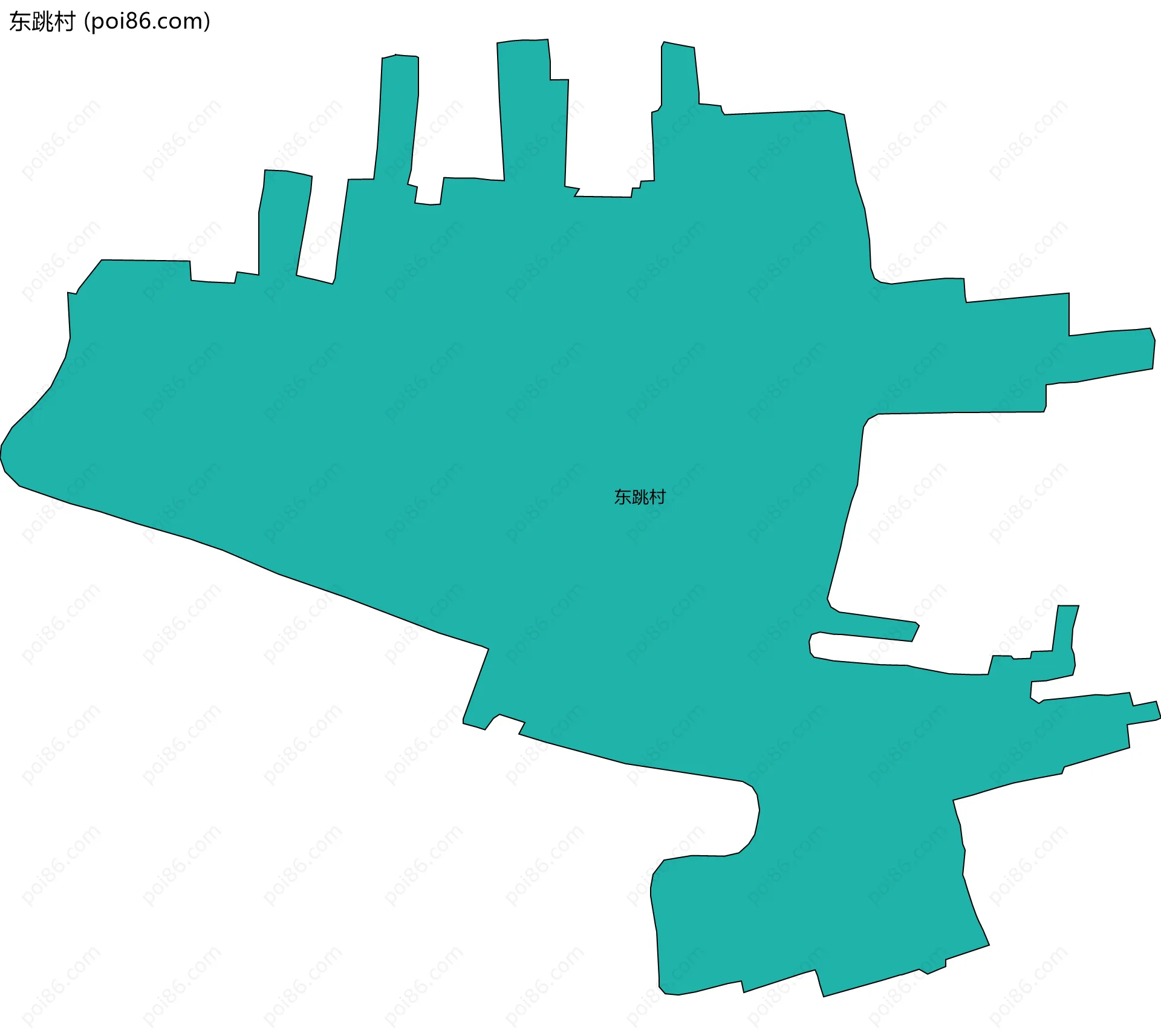 东跳村边界地图