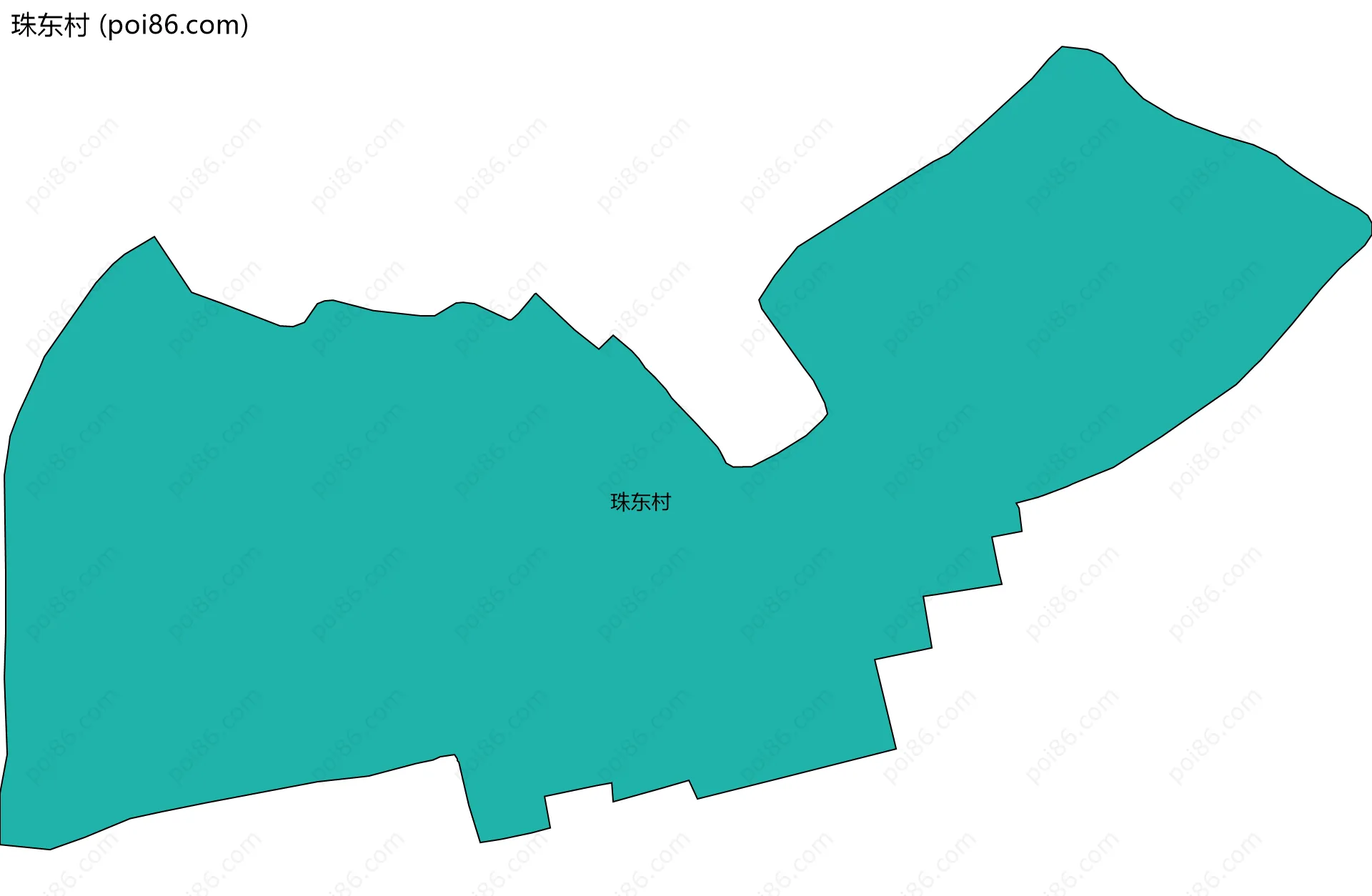 珠东村边界地图