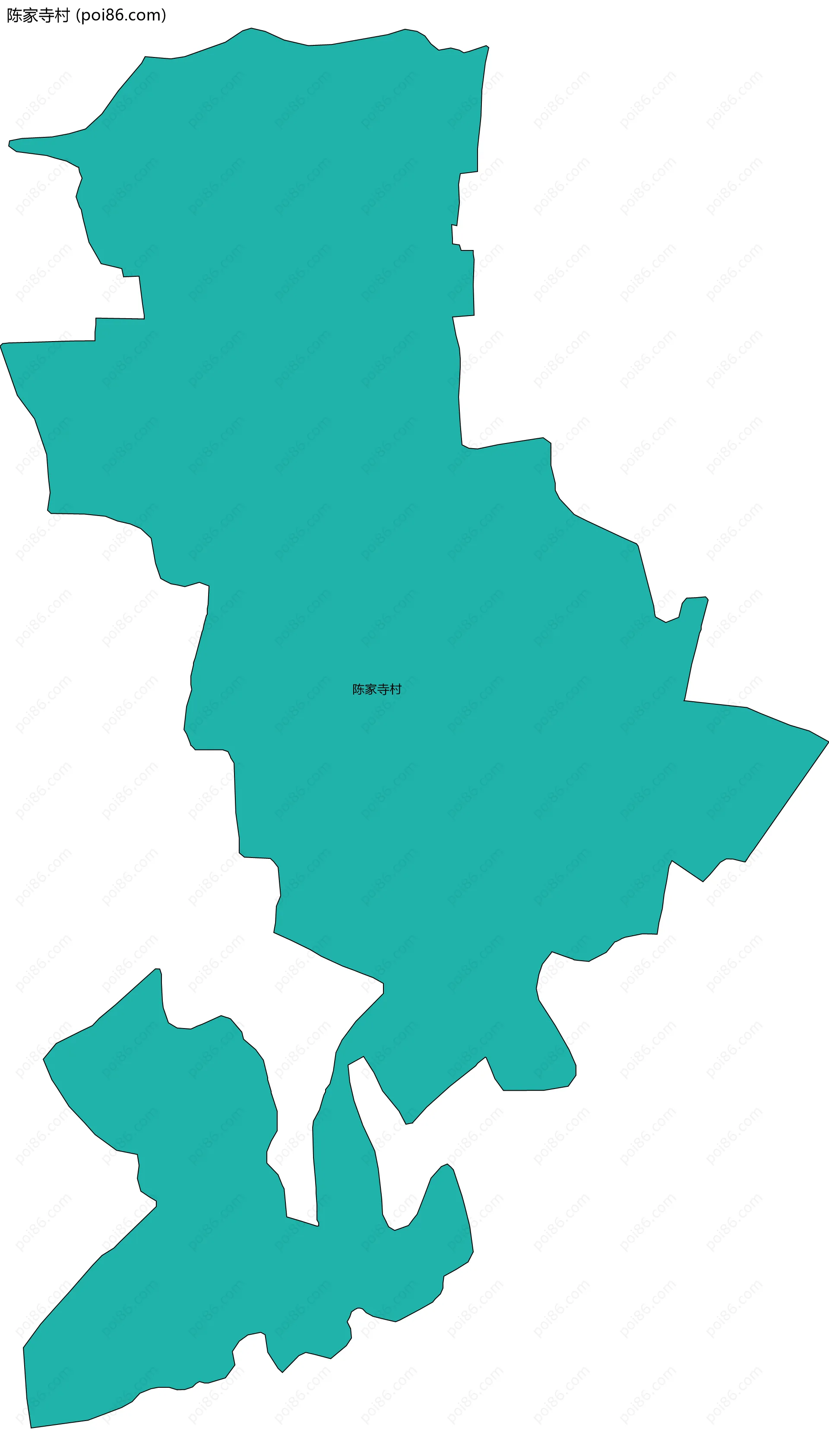 陈家寺村边界地图