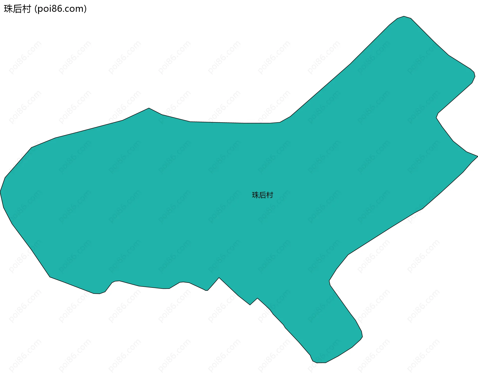 珠后村边界地图