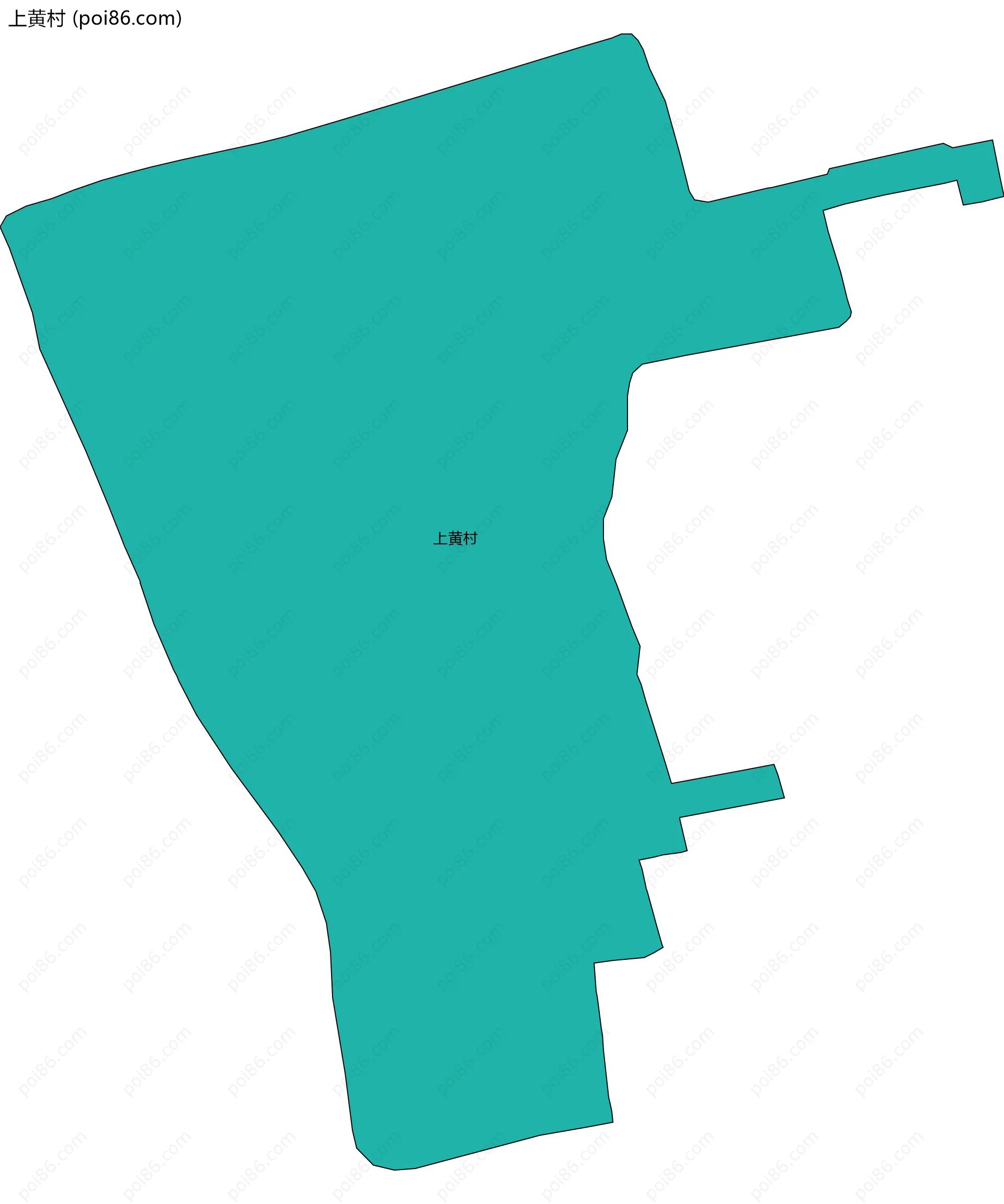 上黄村边界地图