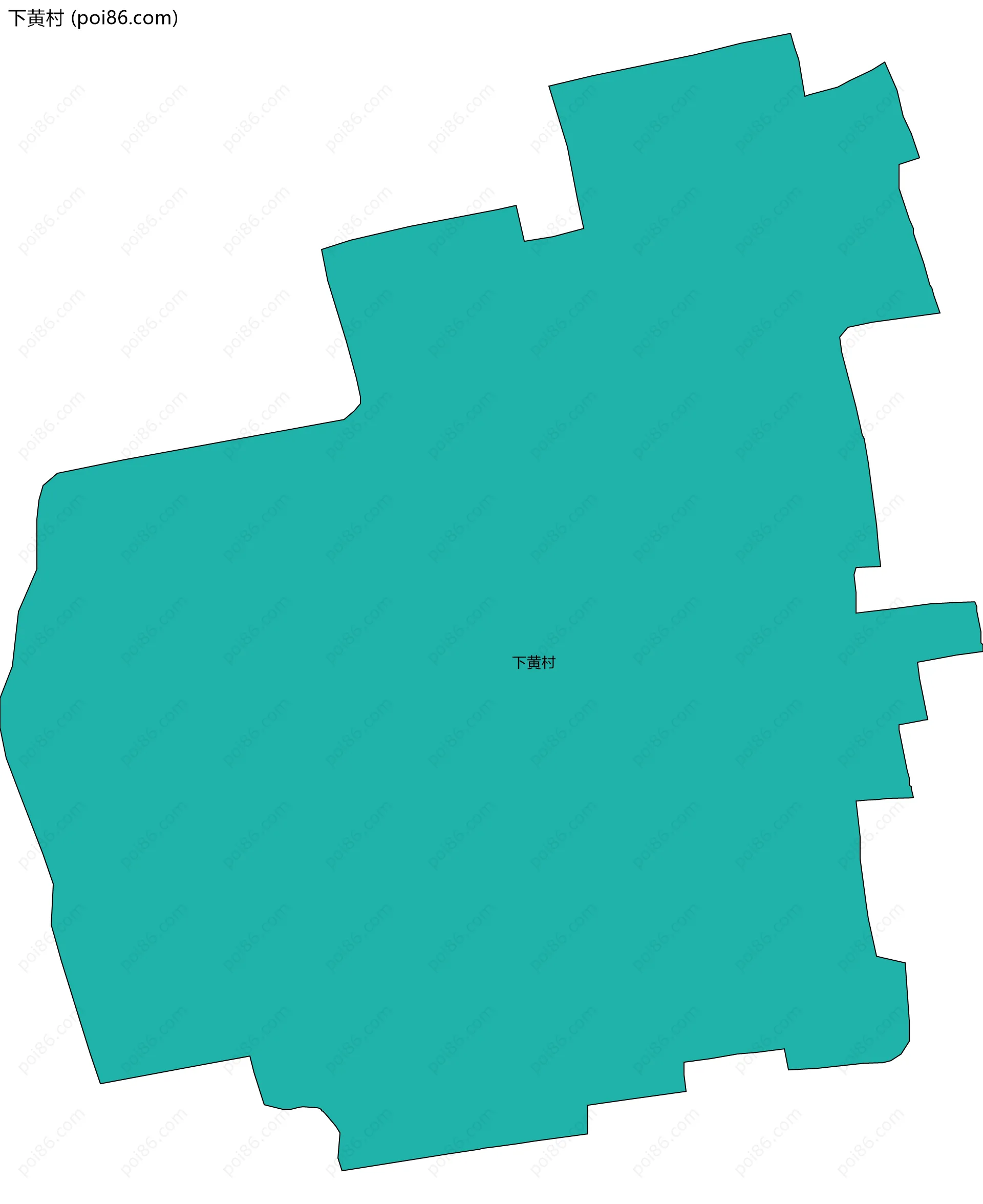 下黄村边界地图
