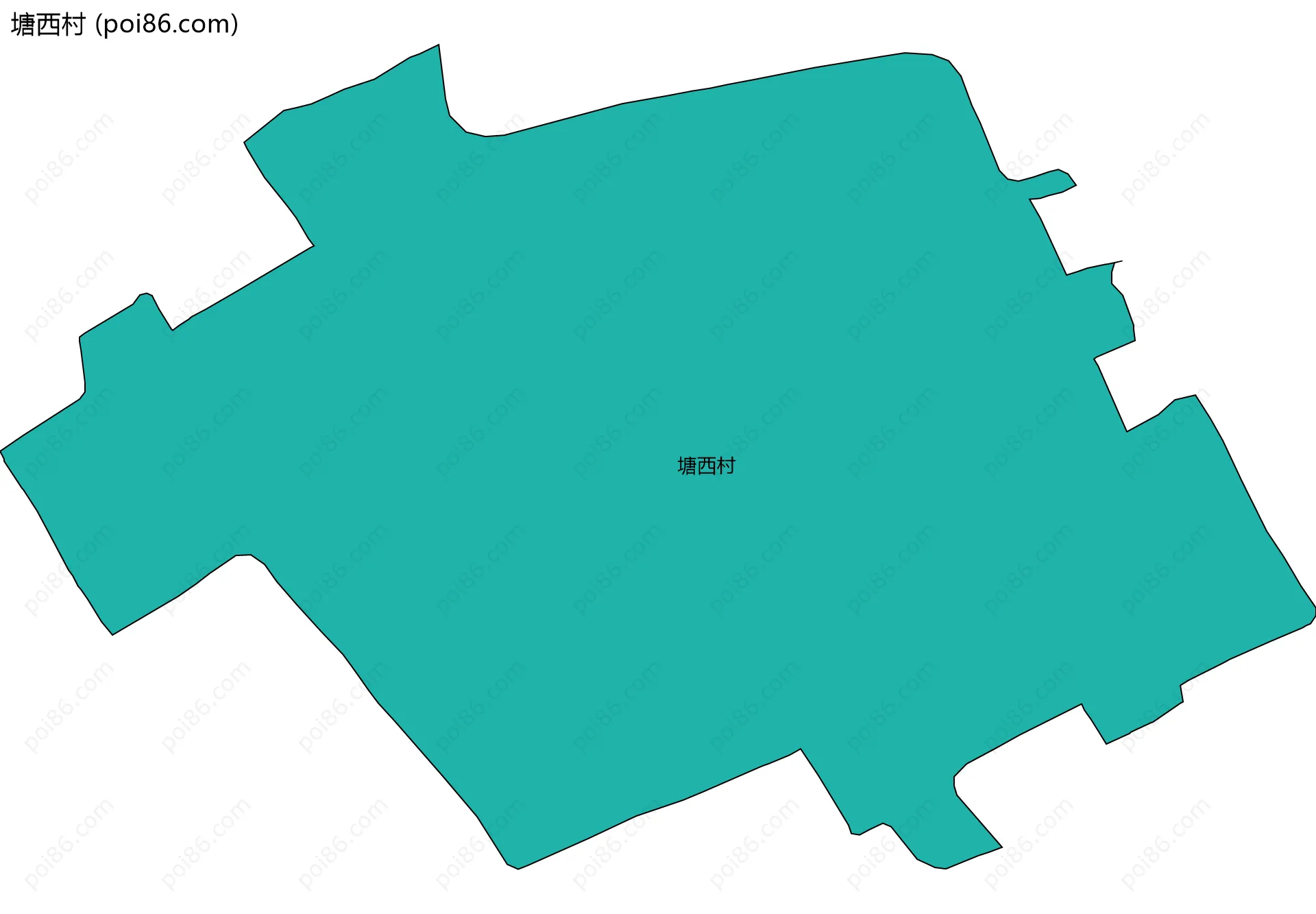 塘西村边界地图