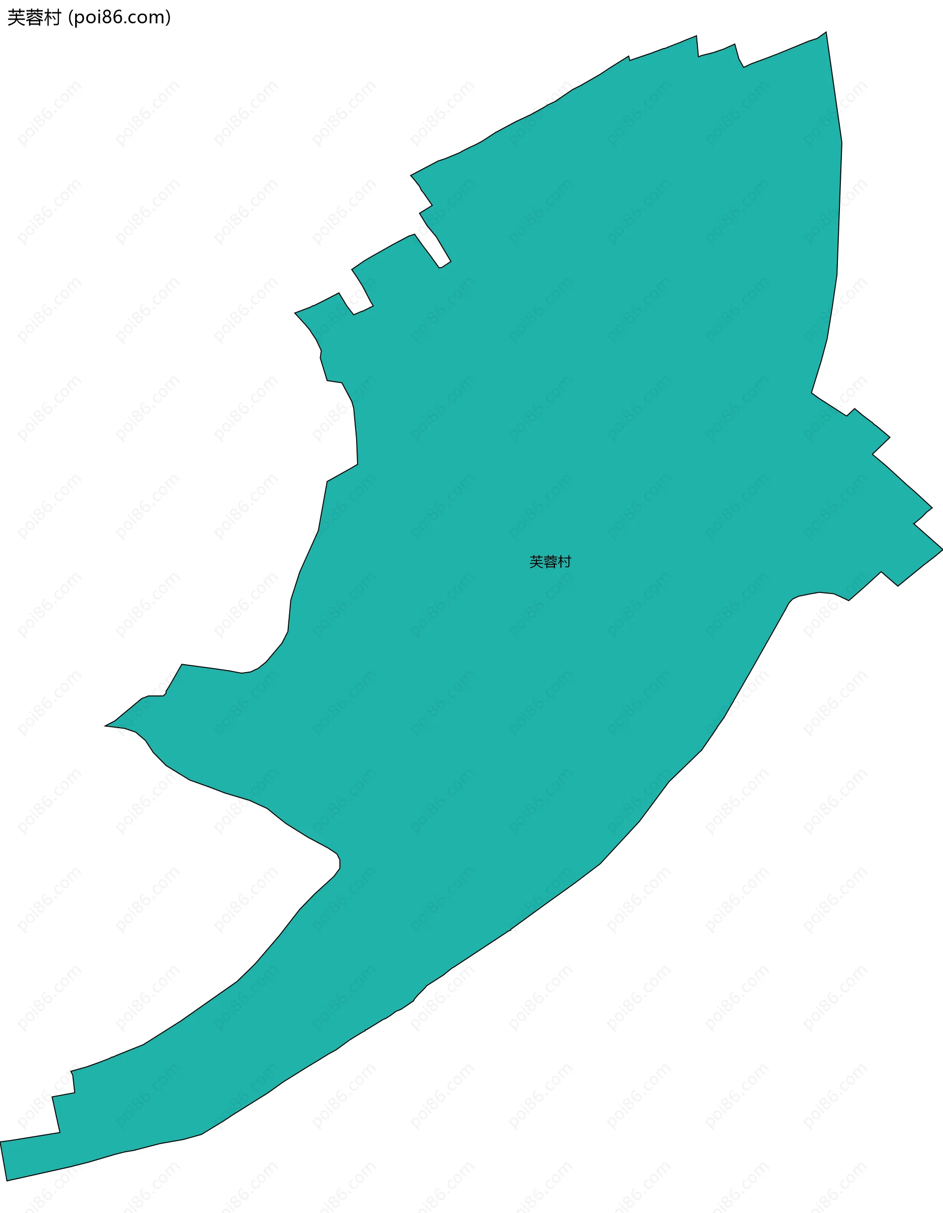 芙蓉村边界地图