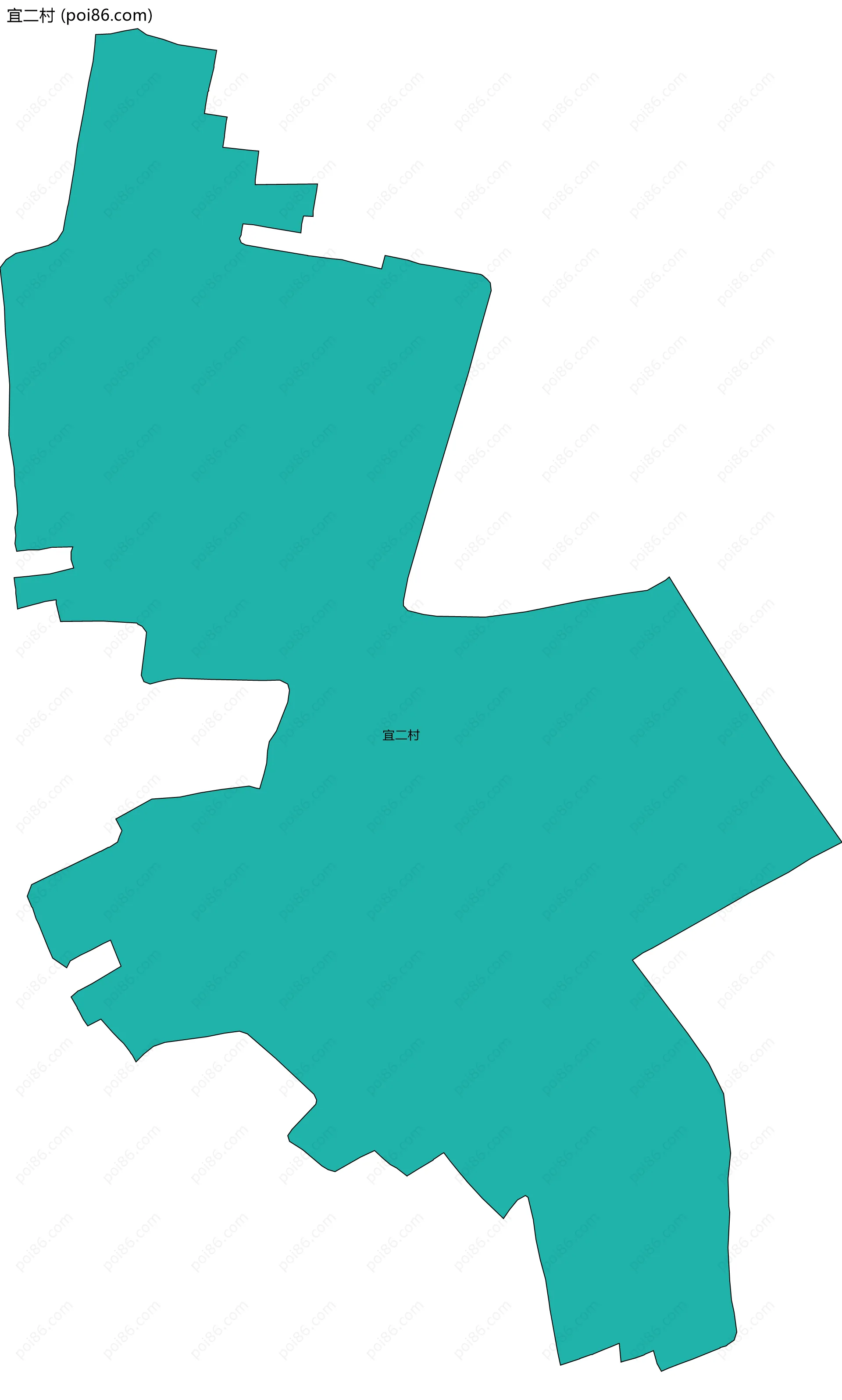 宜二村边界地图