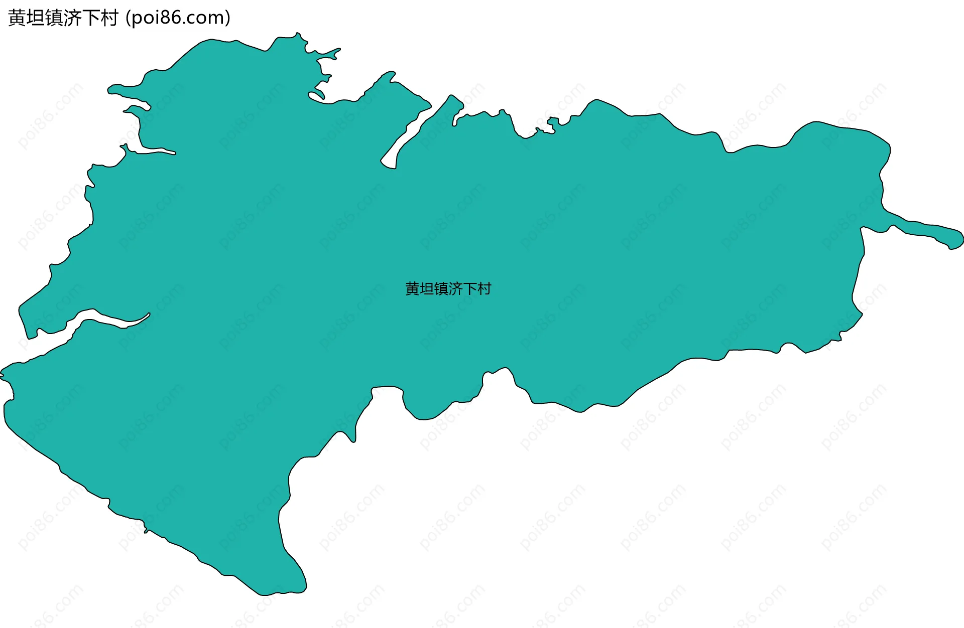 黄坦镇济下村边界地图