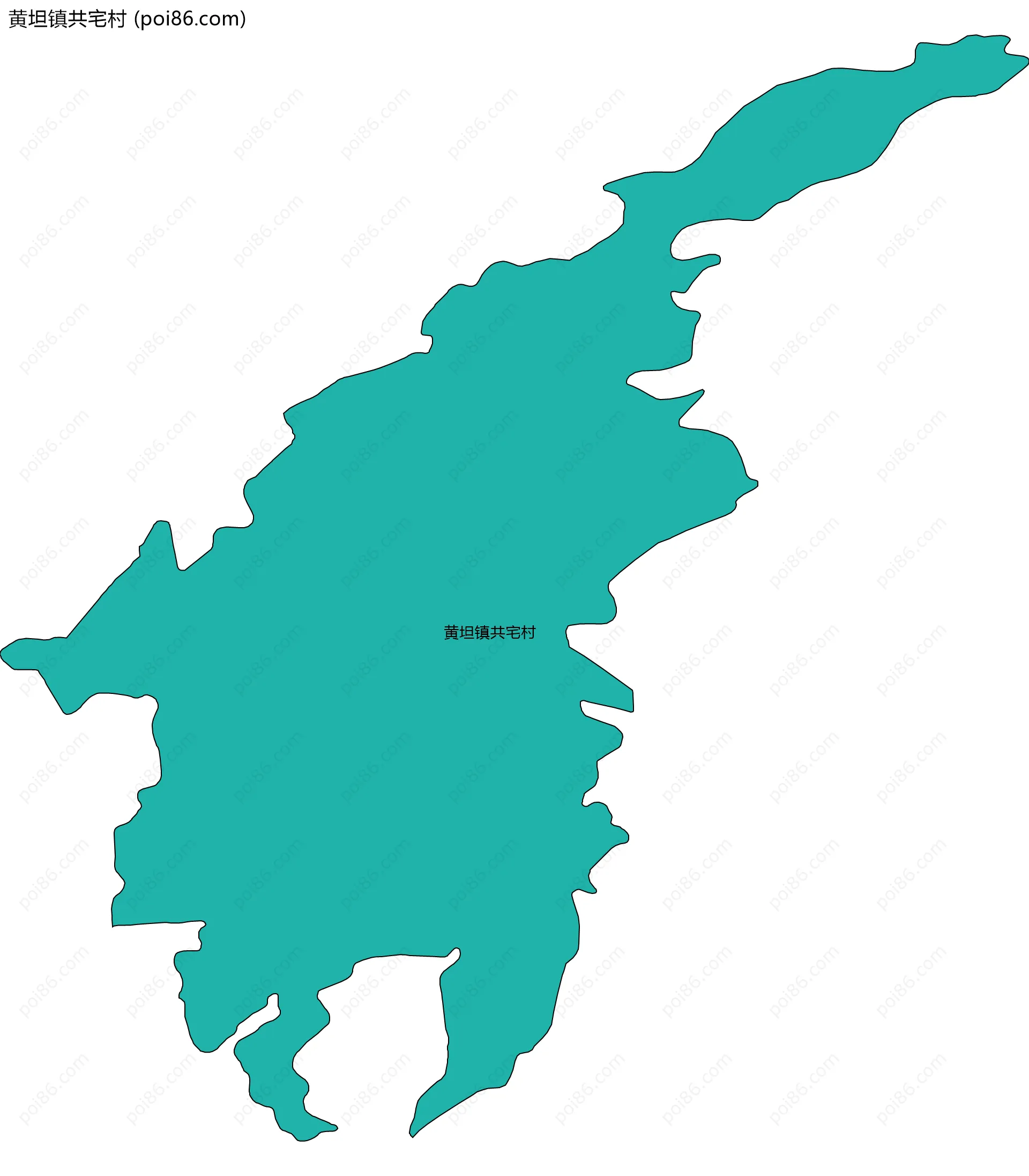 黄坦镇共宅村边界地图