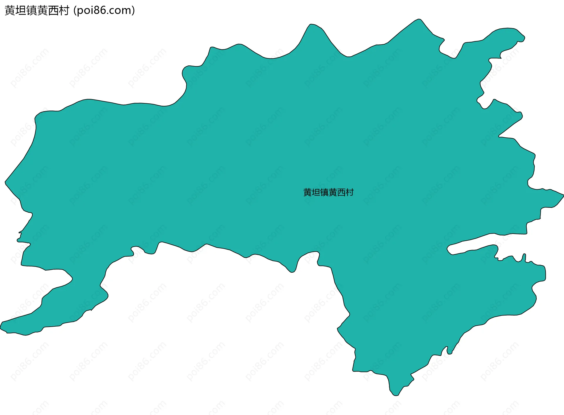 黄坦镇黄西村边界地图