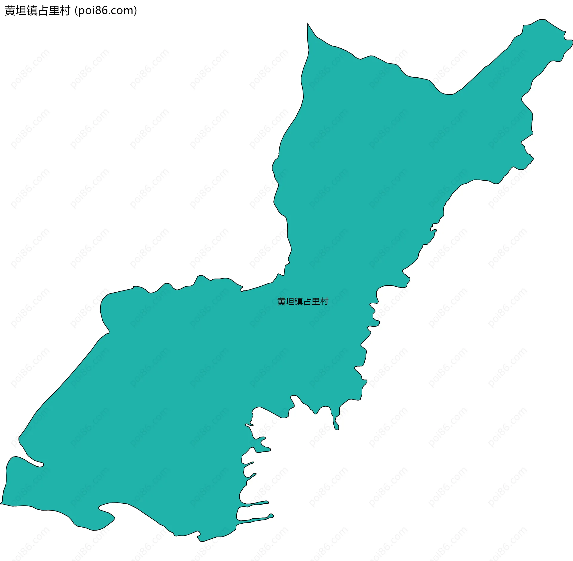 黄坦镇占里村边界地图