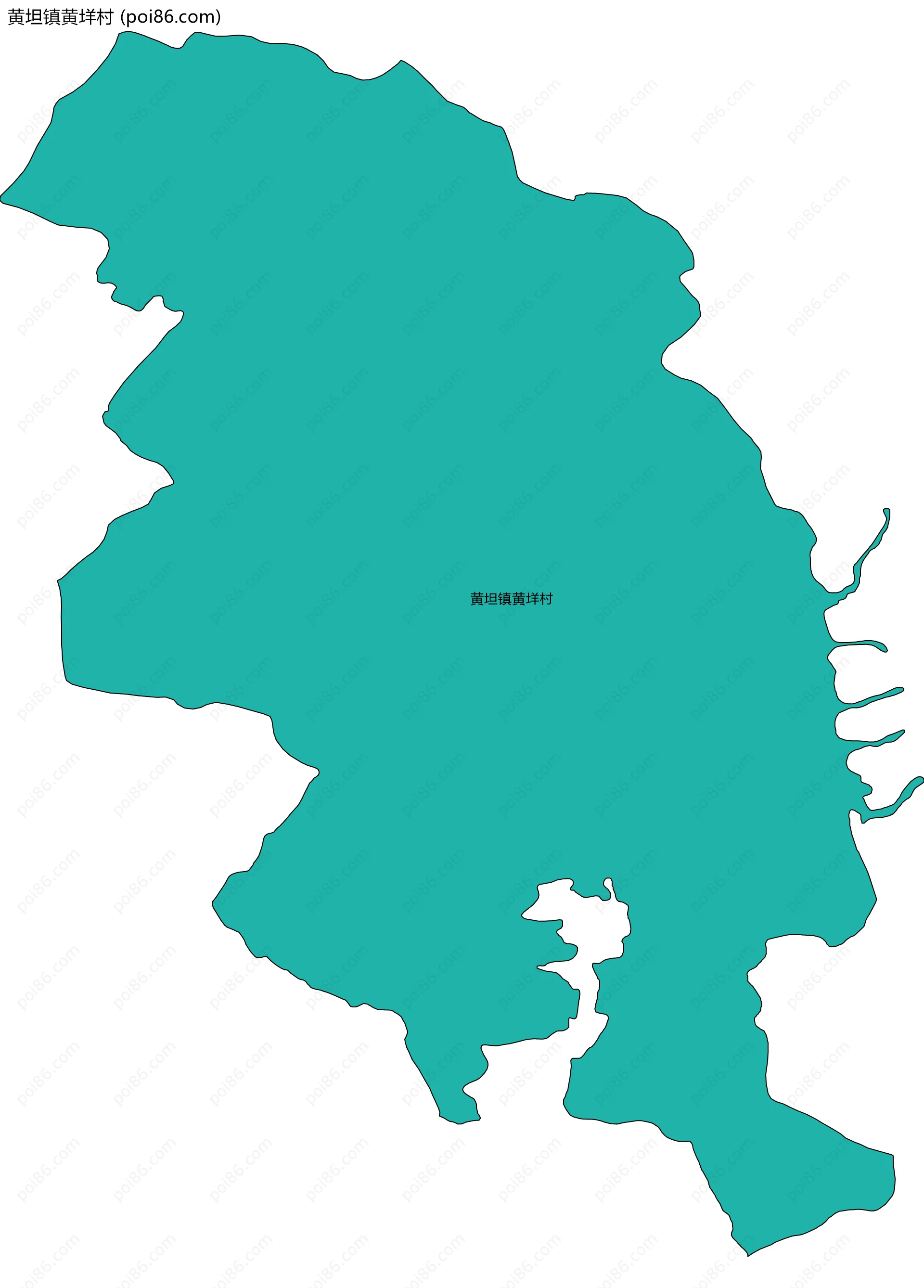 黄坦镇黄垟村边界地图