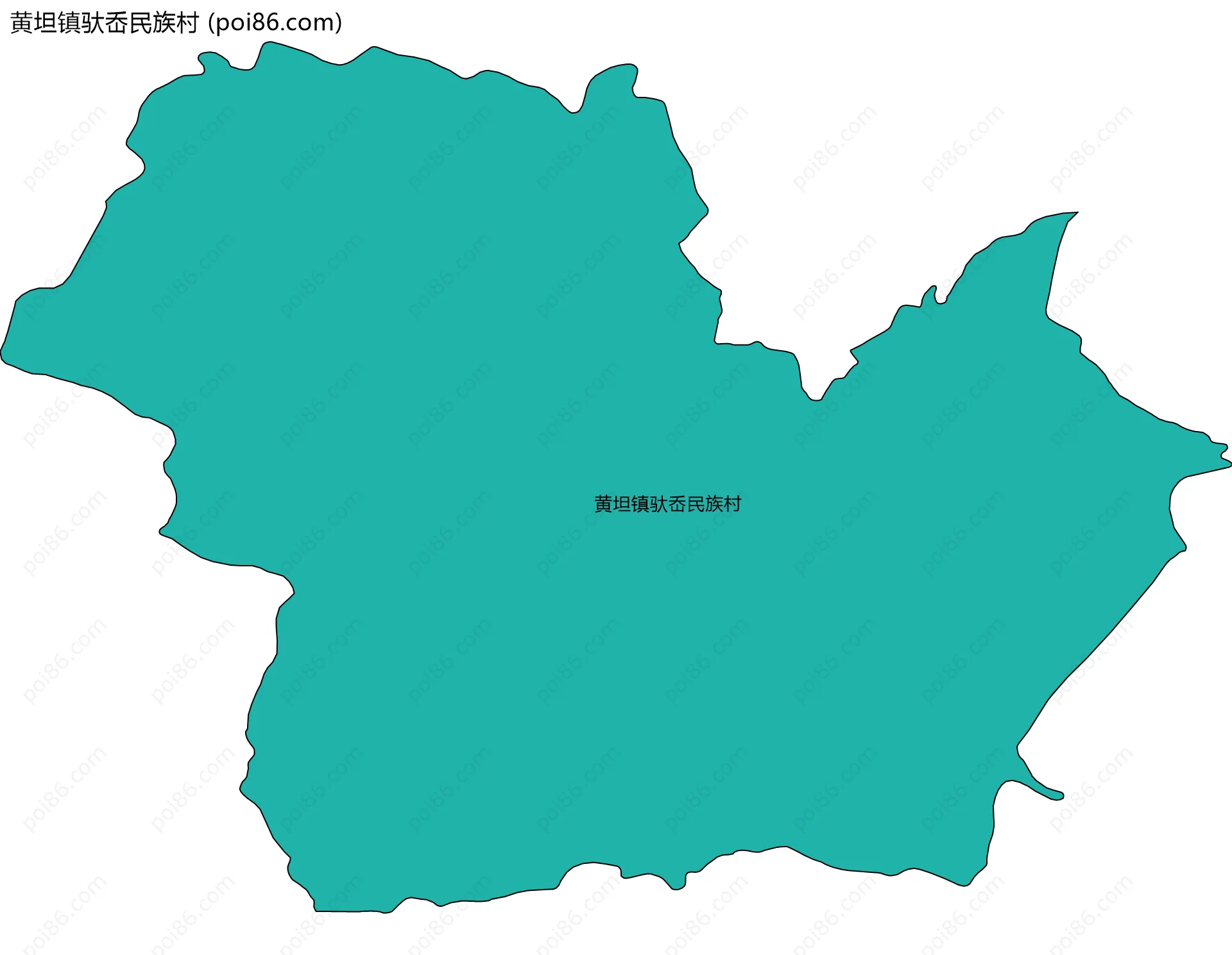 黄坦镇驮岙民族村边界地图