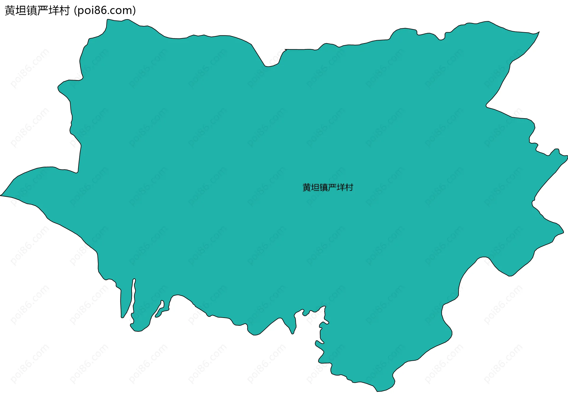 黄坦镇严垟村边界地图
