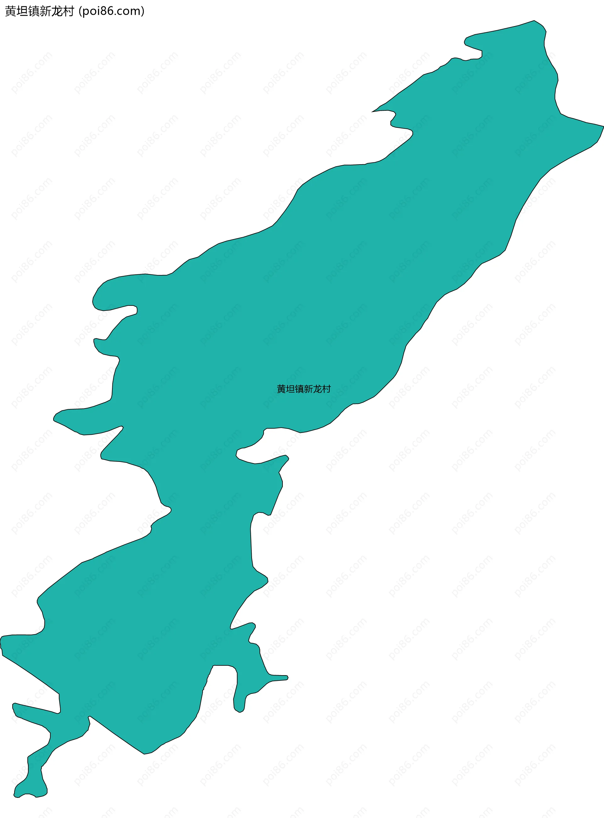 黄坦镇新龙村边界地图