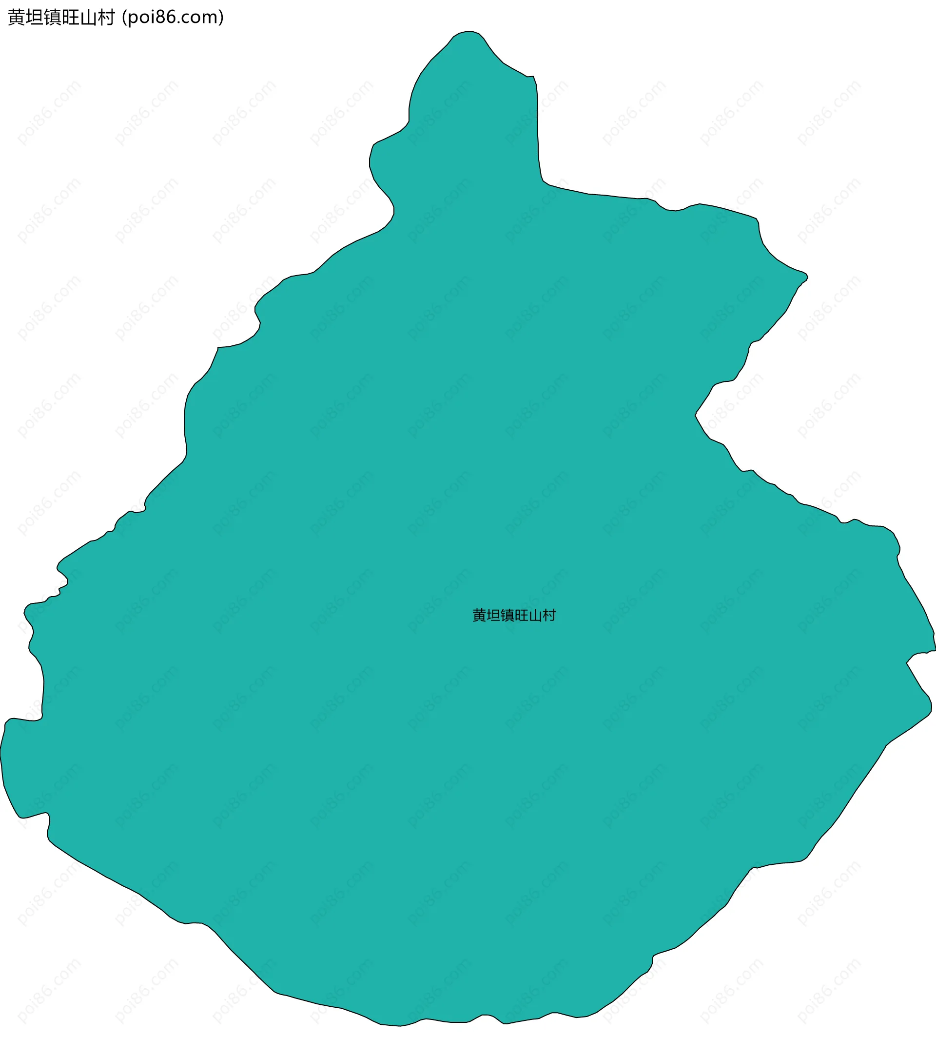 黄坦镇旺山村边界地图