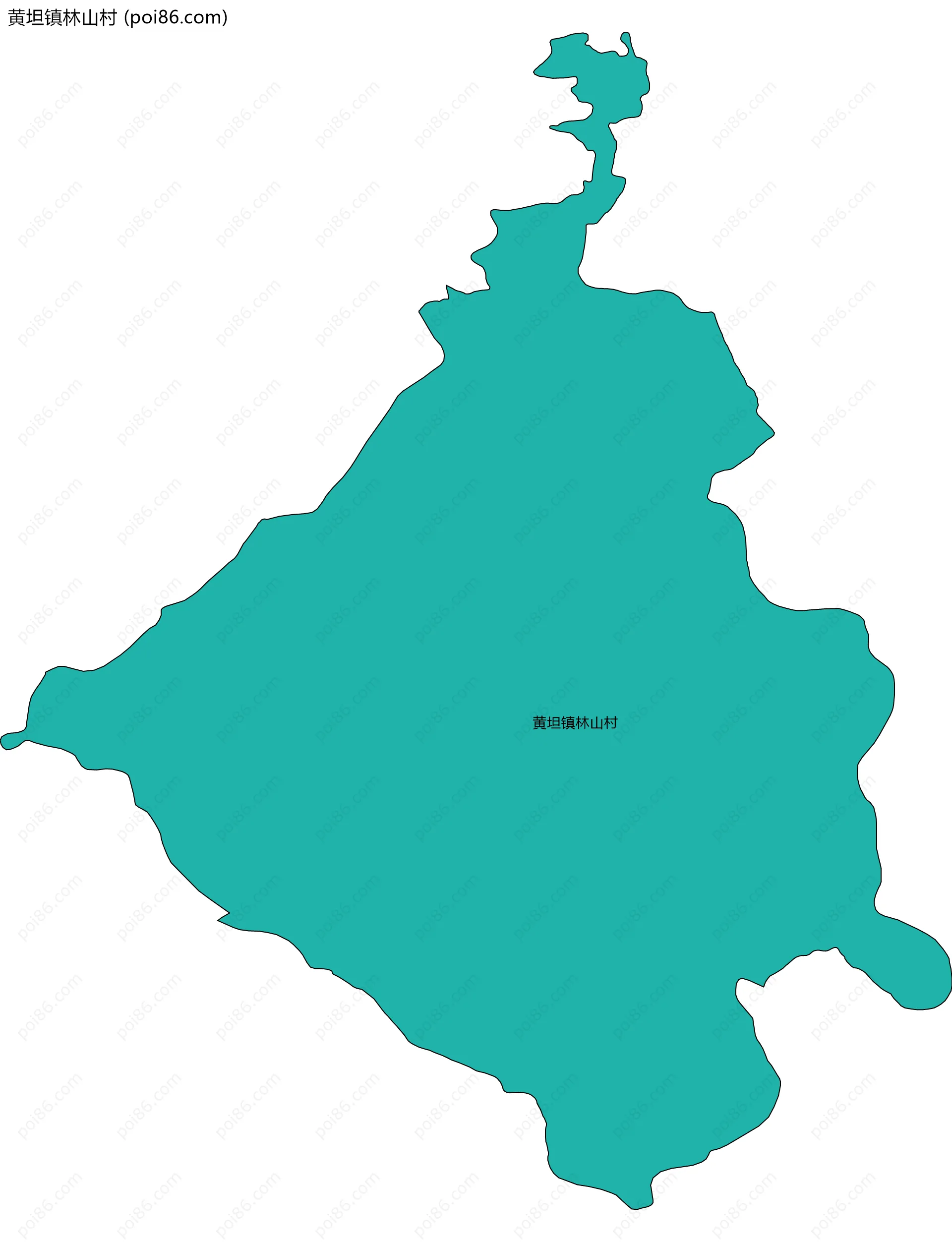 黄坦镇林山村边界地图