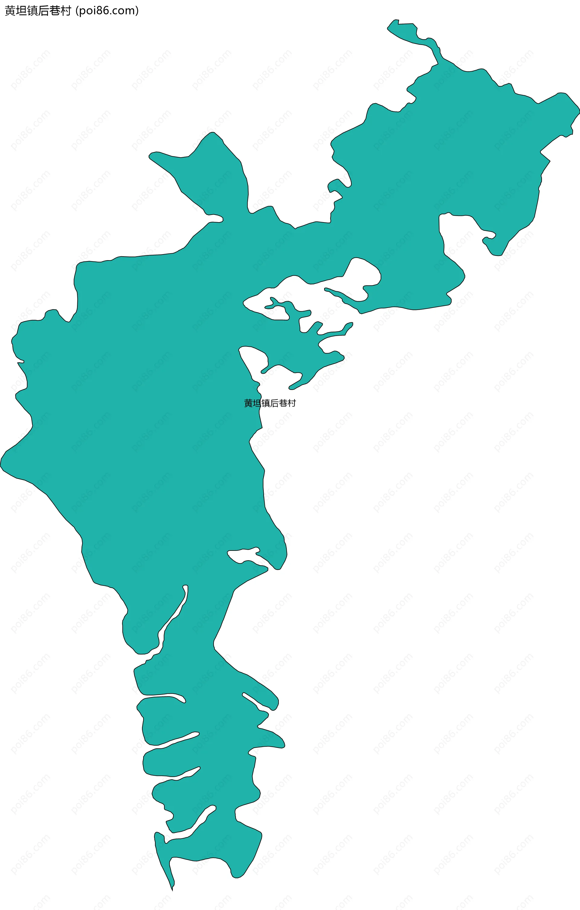 黄坦镇后巷村边界地图