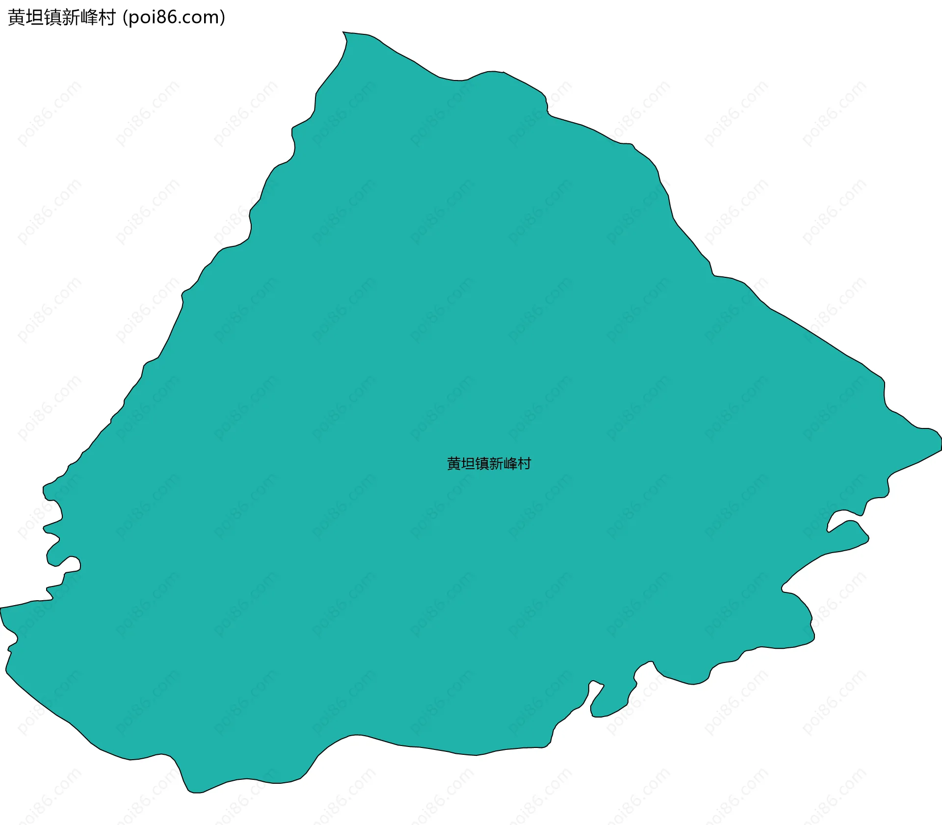 黄坦镇新峰村边界地图