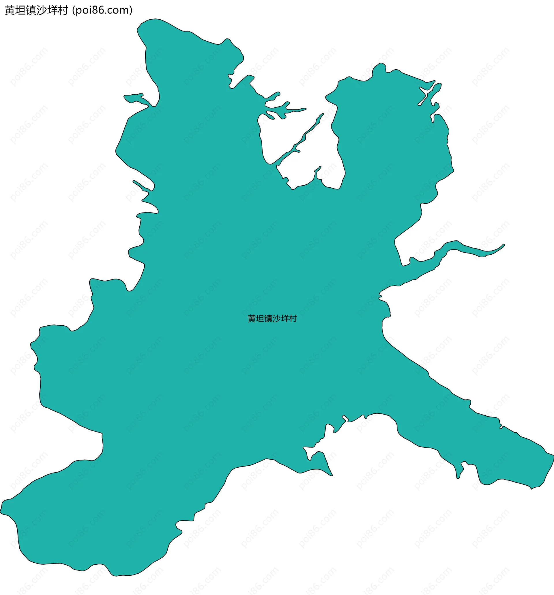 黄坦镇沙垟村边界地图