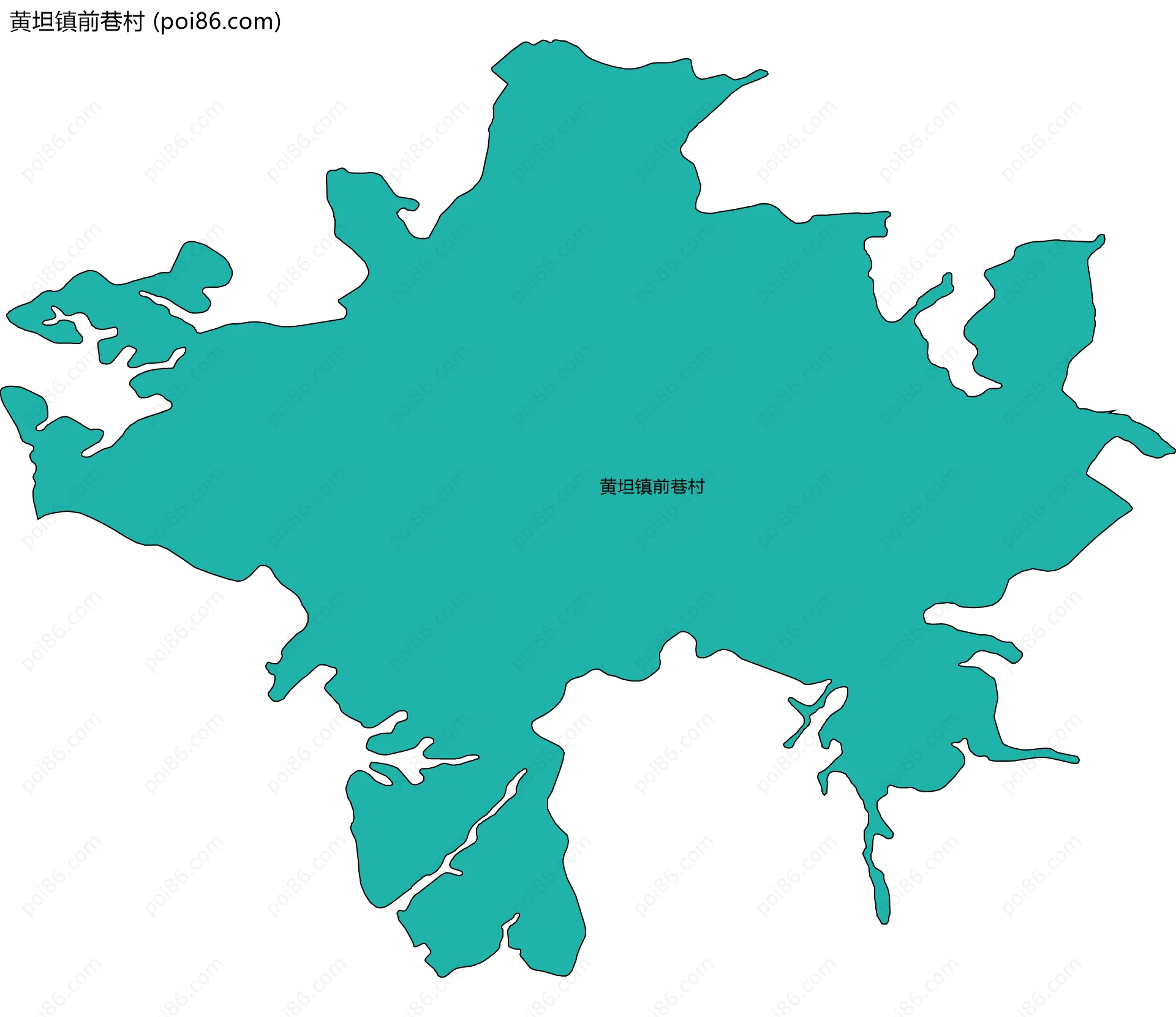 黄坦镇前巷村边界地图