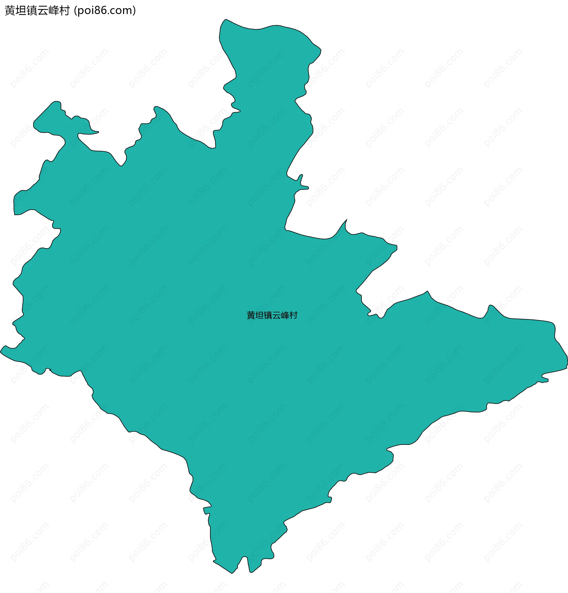 黄坦镇云峰村边界地图