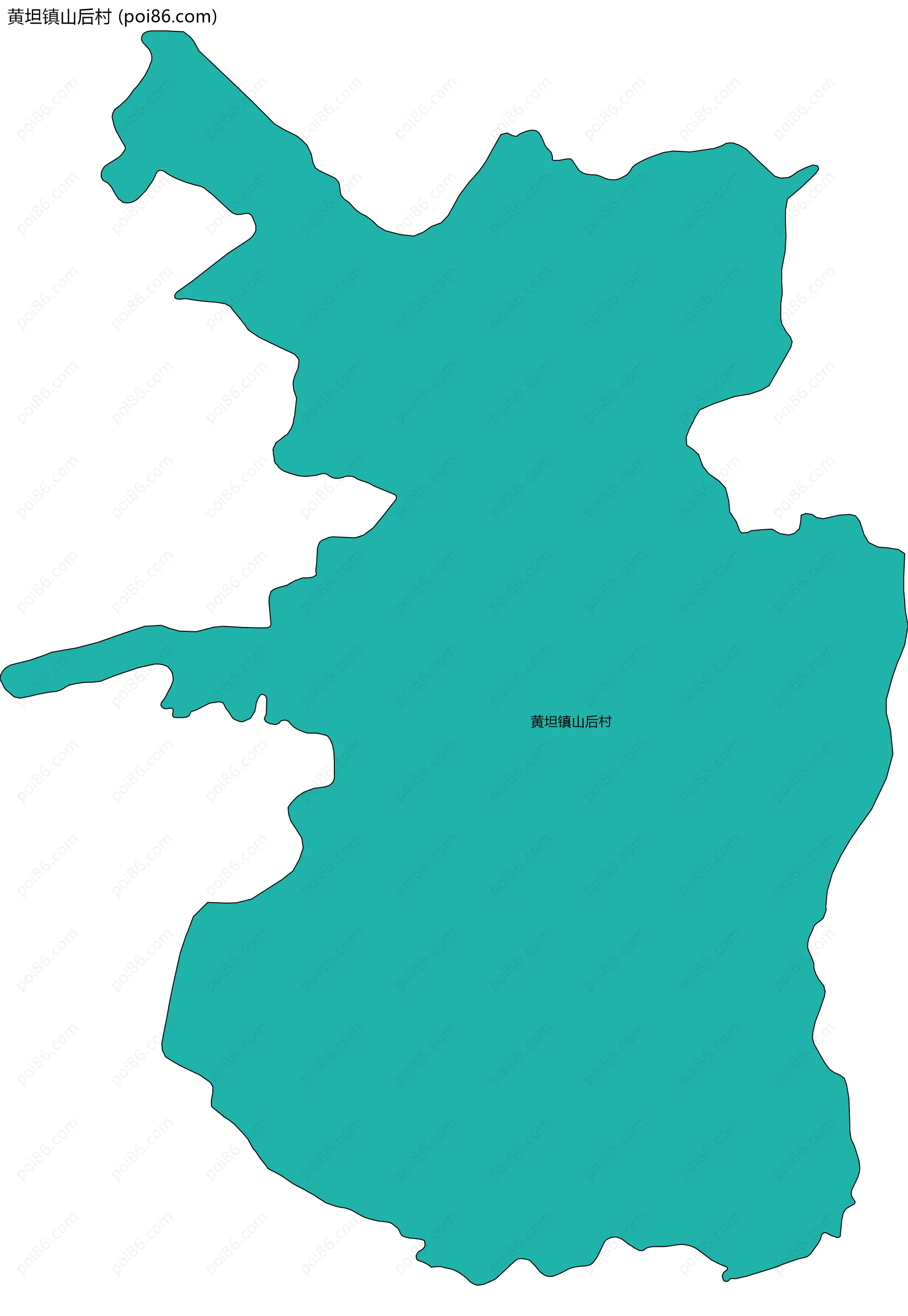 黄坦镇山后村边界地图