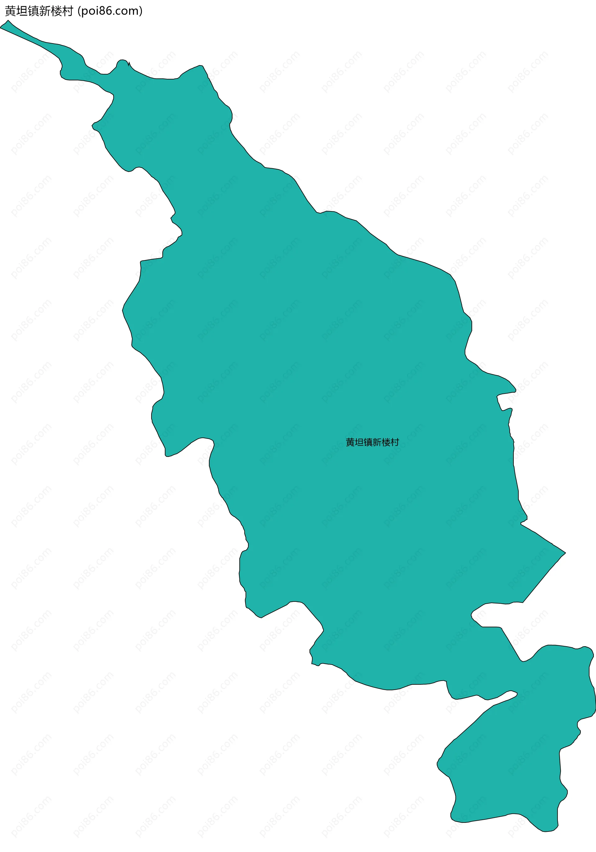 黄坦镇新楼村边界地图