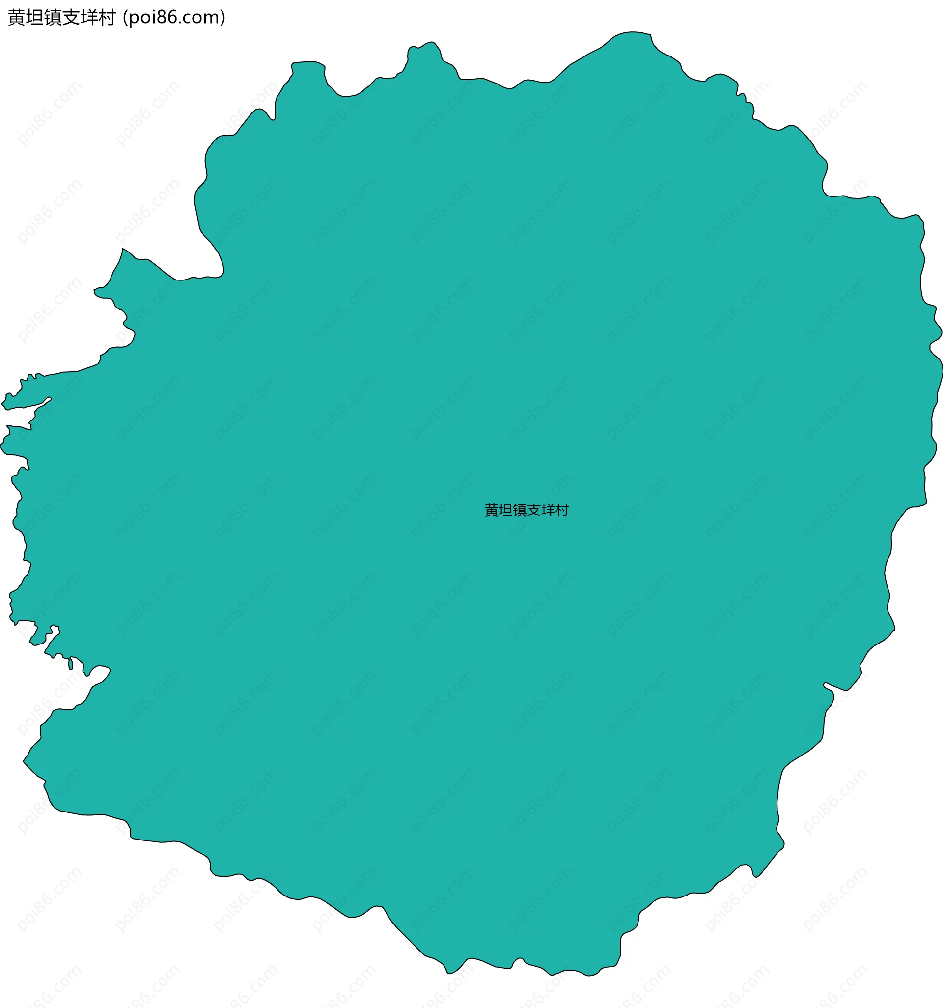 黄坦镇支垟村边界地图