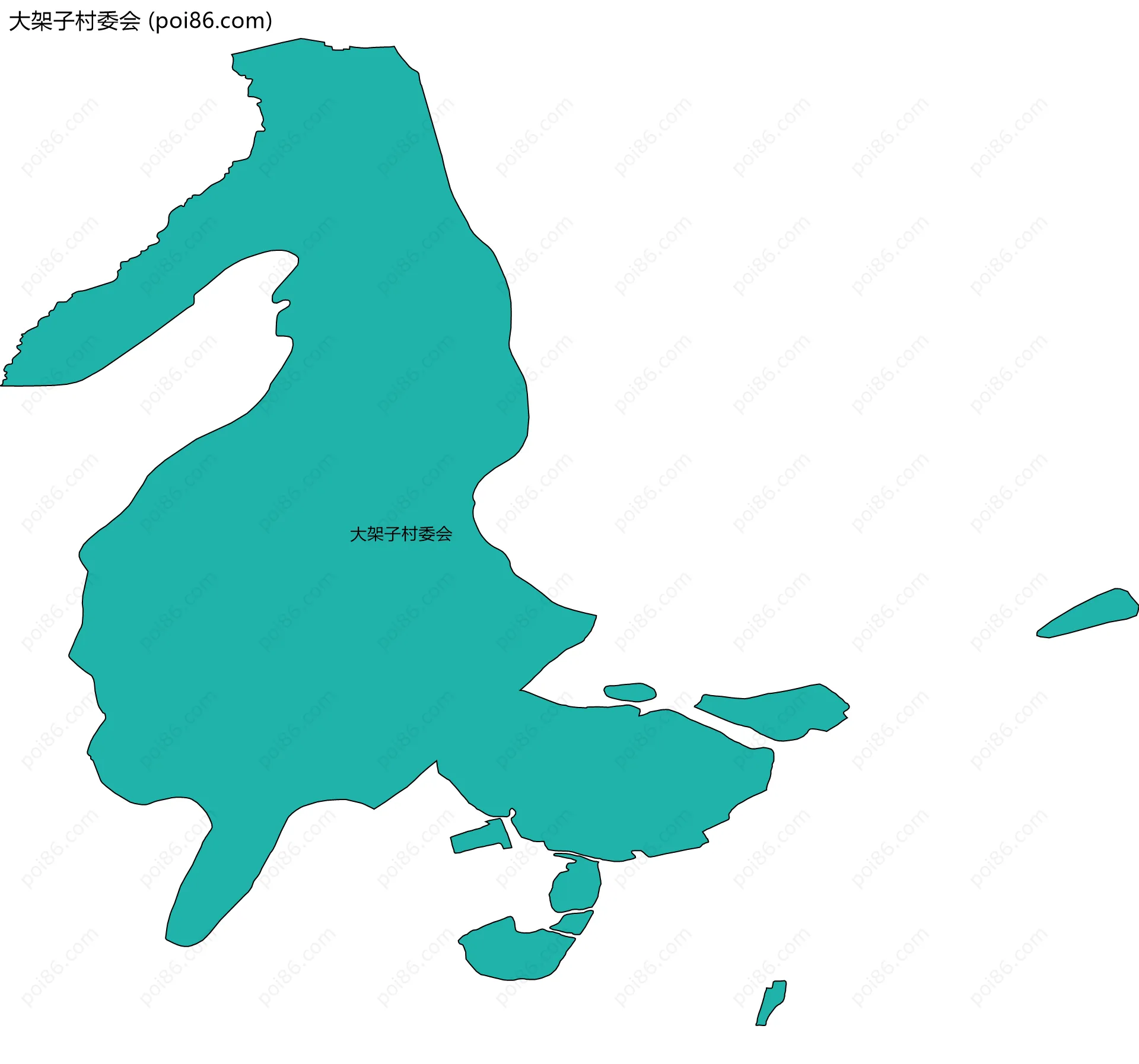 大架子村委会边界地图