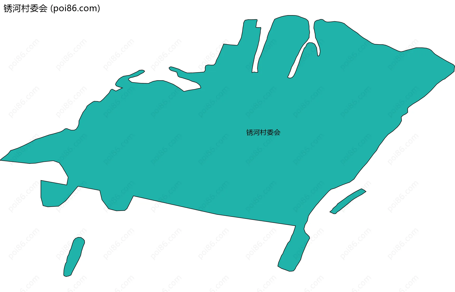 锈河村委会边界地图