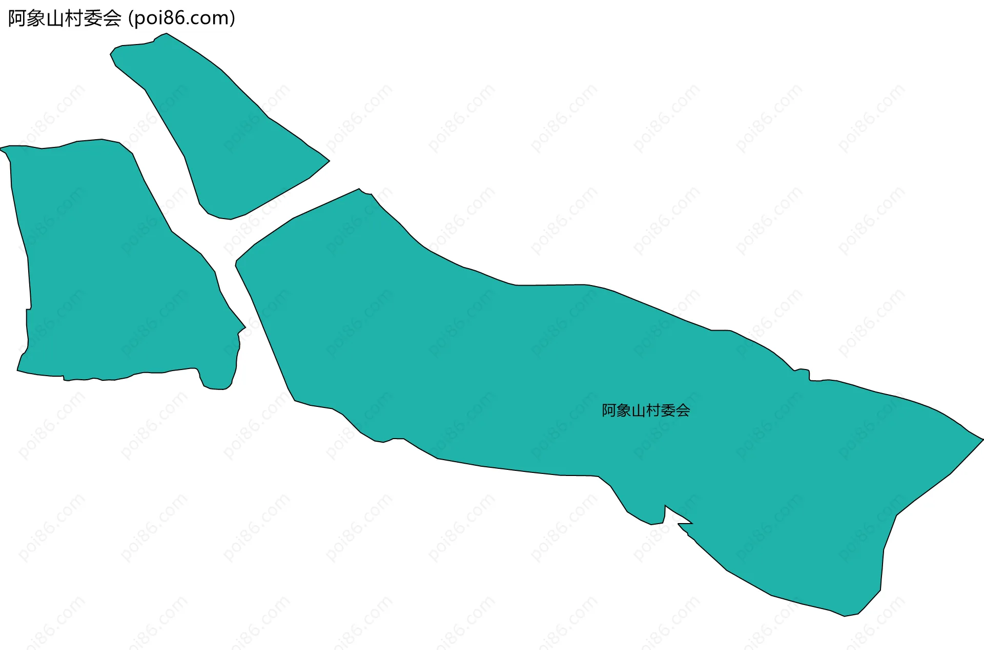 阿象山村委会边界地图