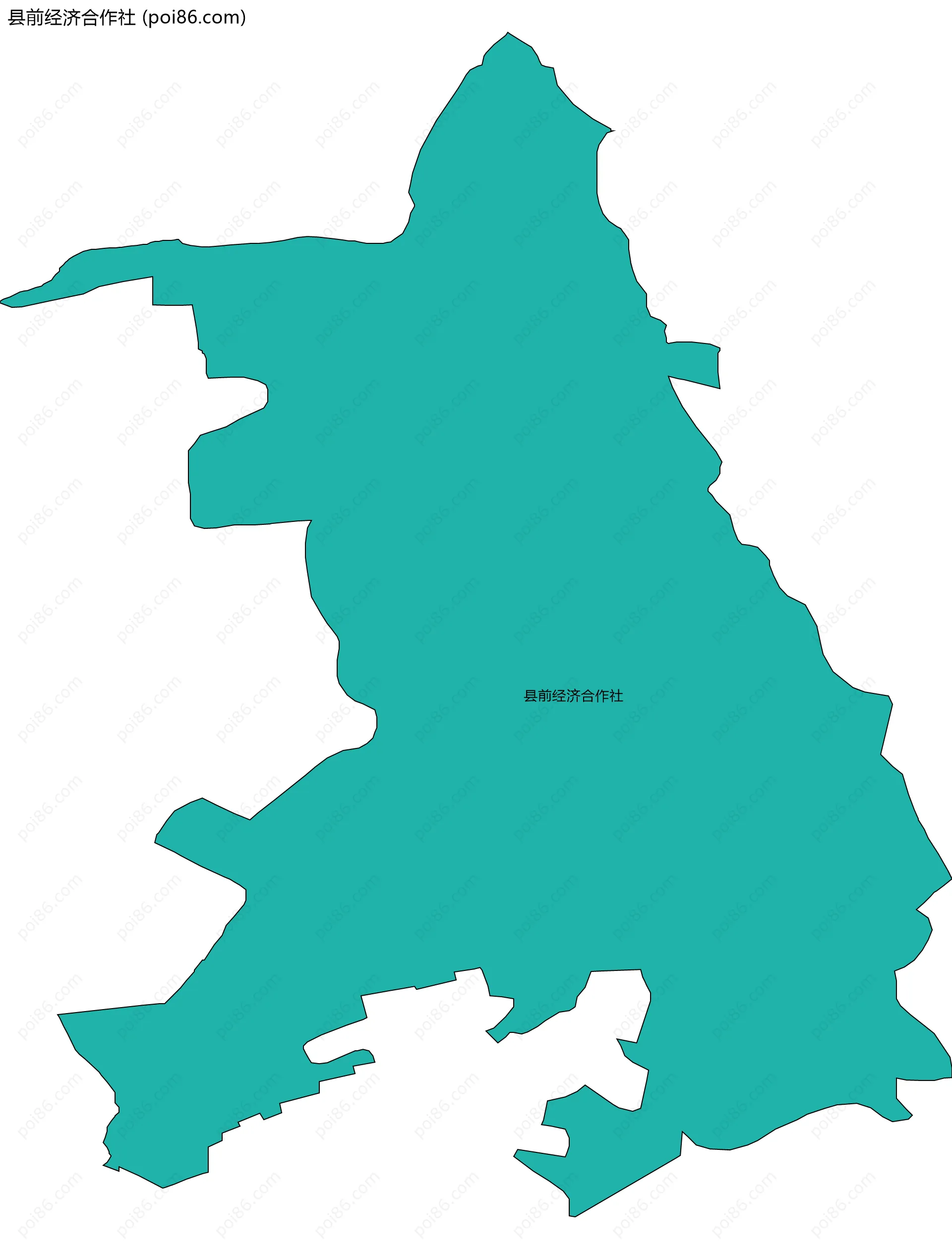 县前经济合作社边界地图