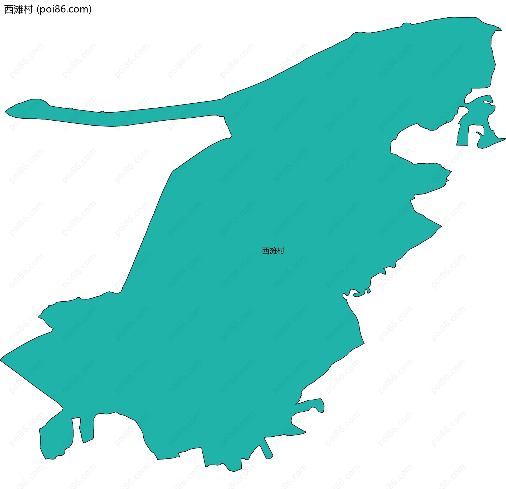 西滩村边界地图