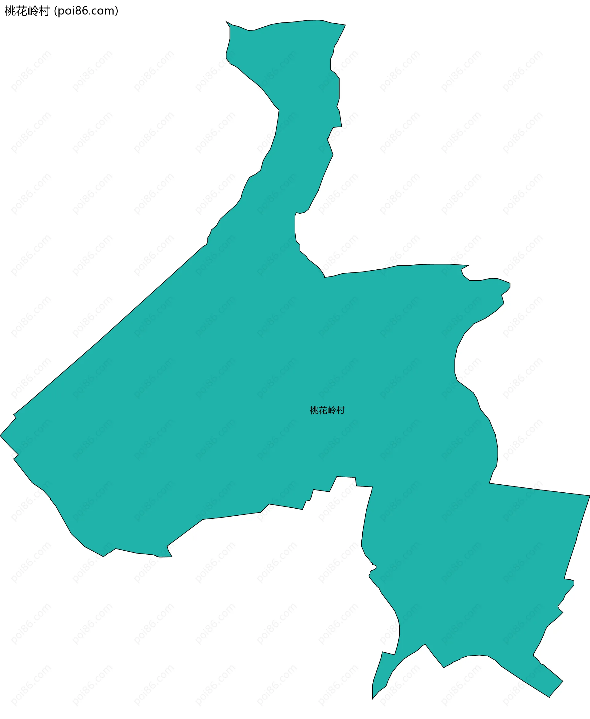 桃花岭村边界地图
