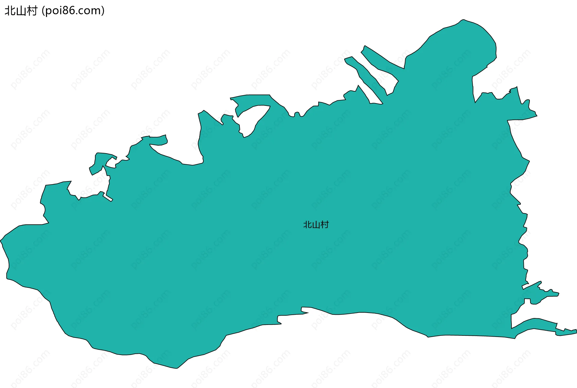 北山村边界地图