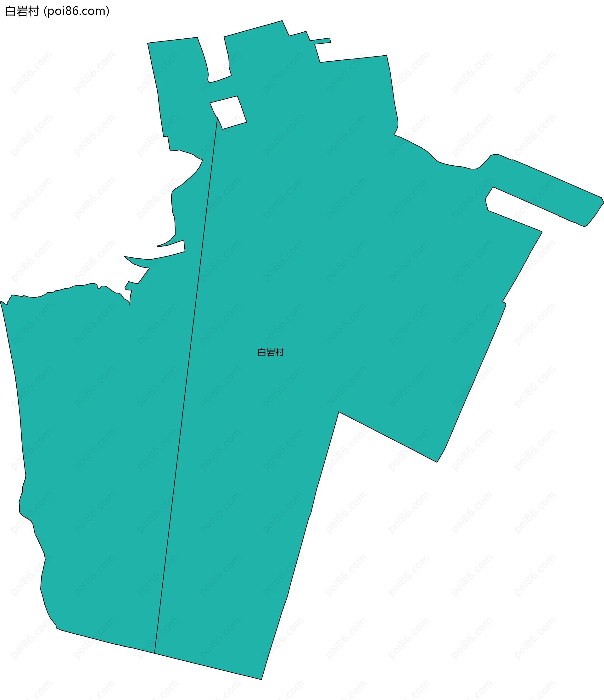 白岩村边界地图