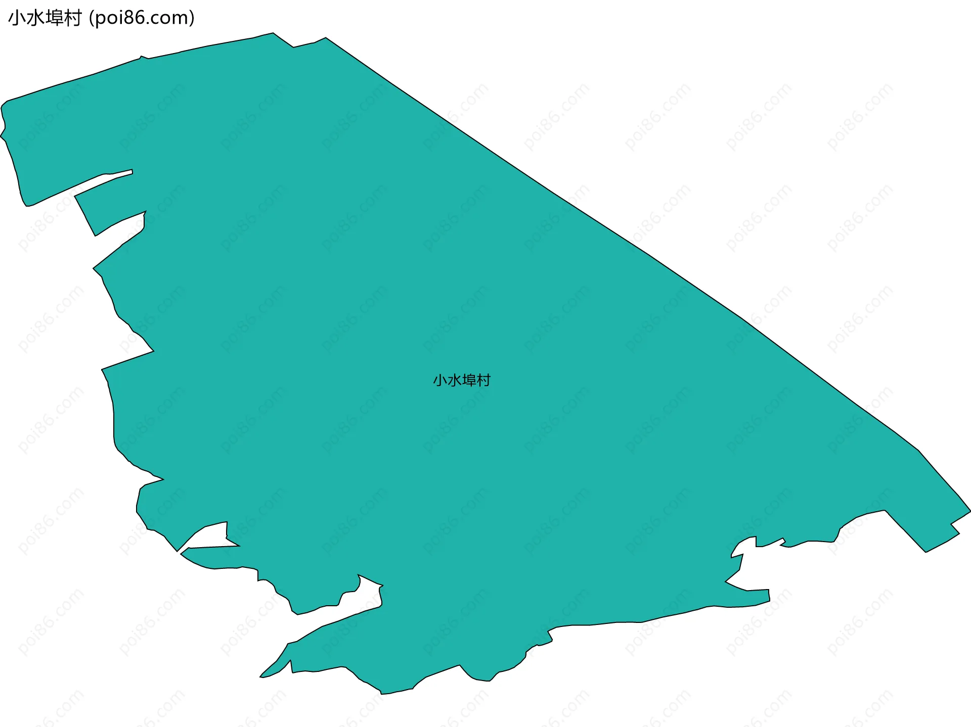 小水埠村边界地图