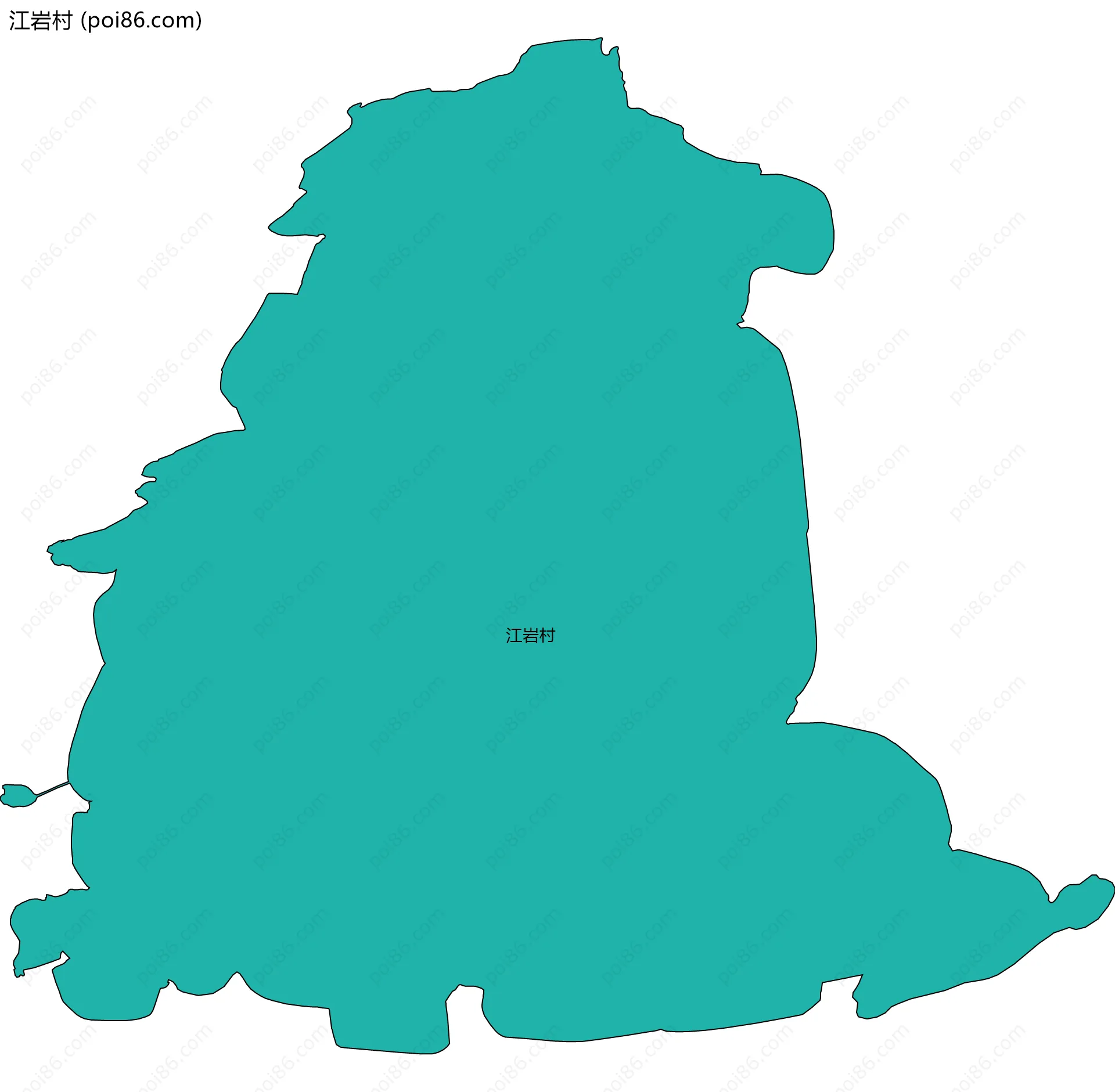 江岩村边界地图
