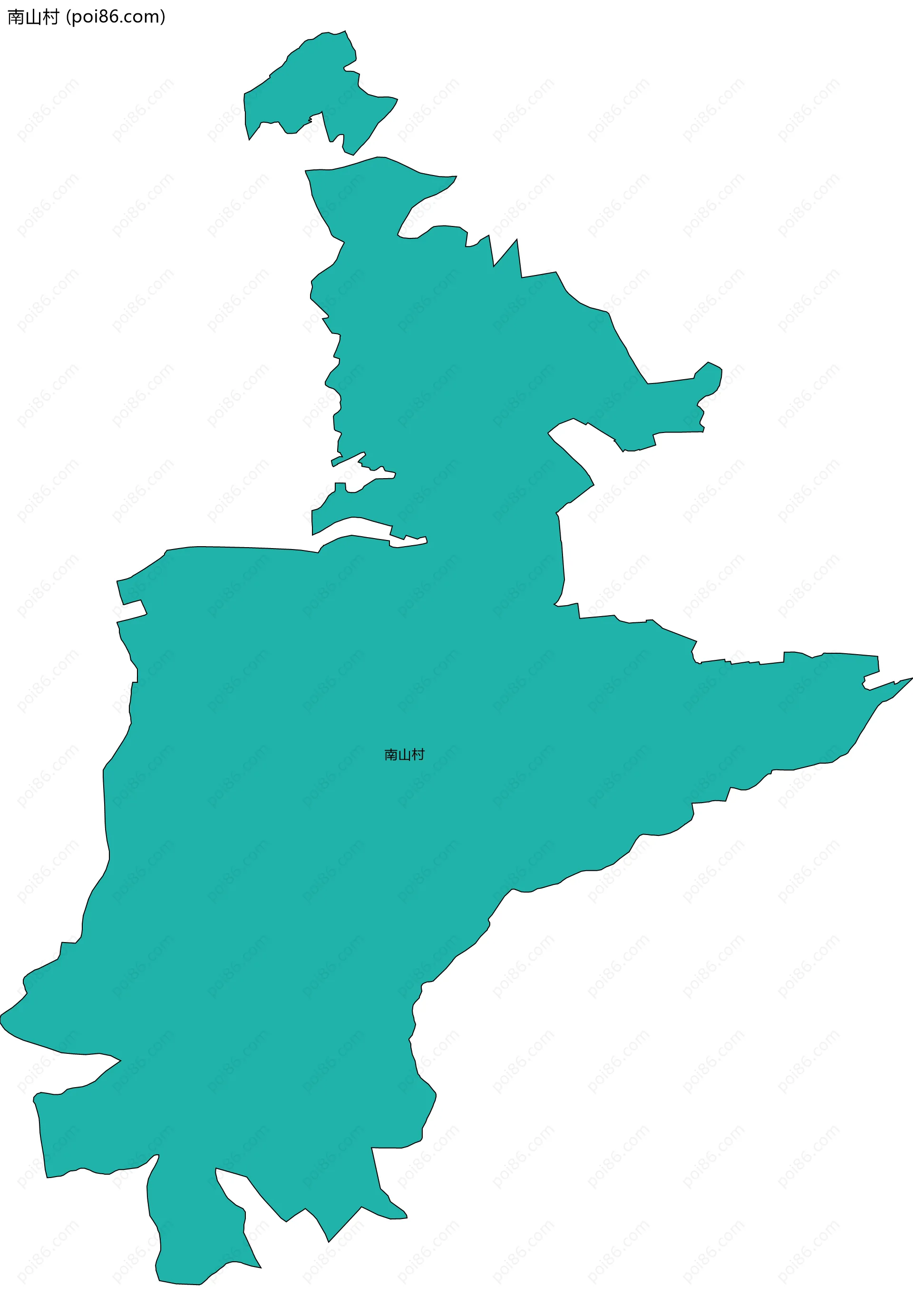 南山村边界地图