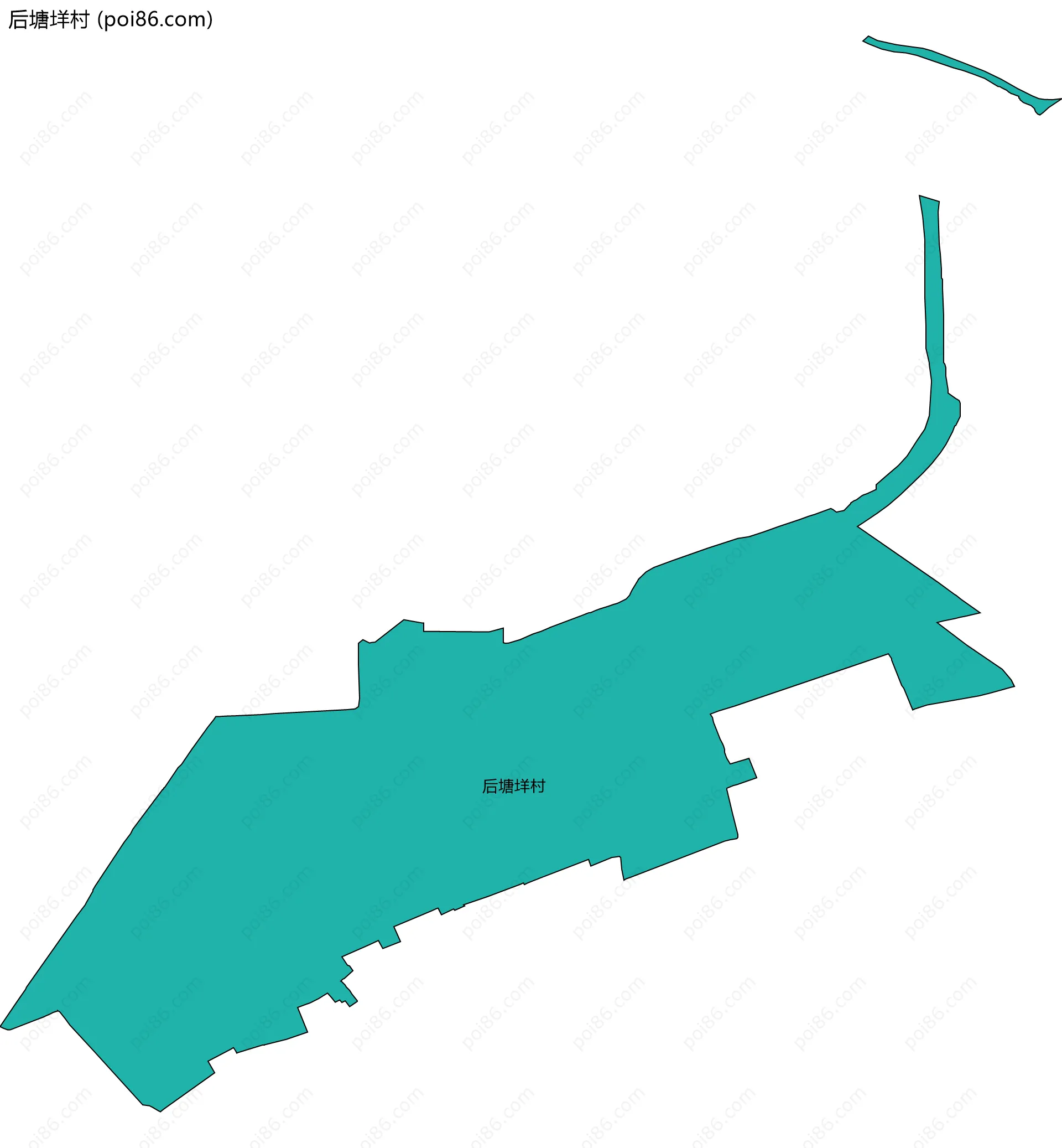 后塘垟村边界地图