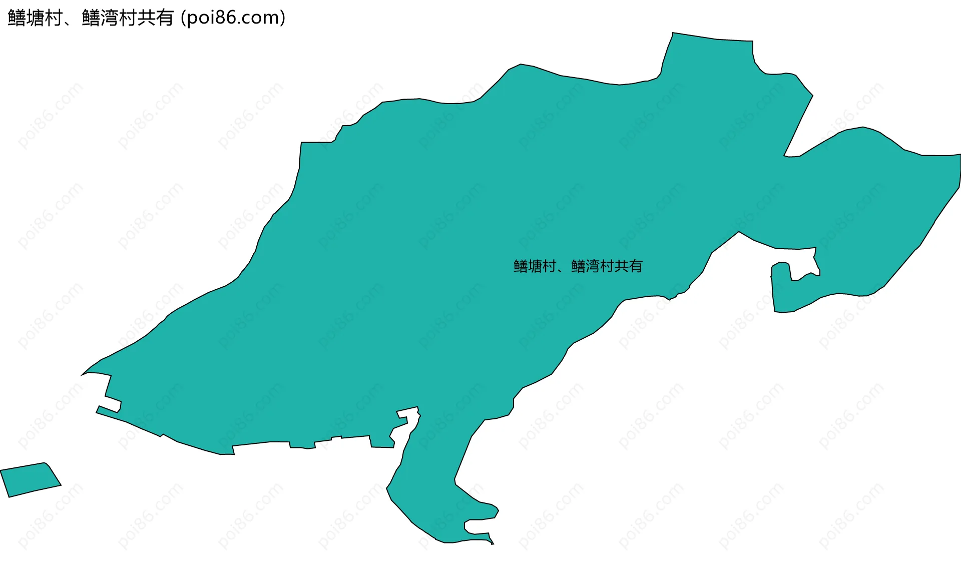 鳝塘村、鳝湾村共有边界地图