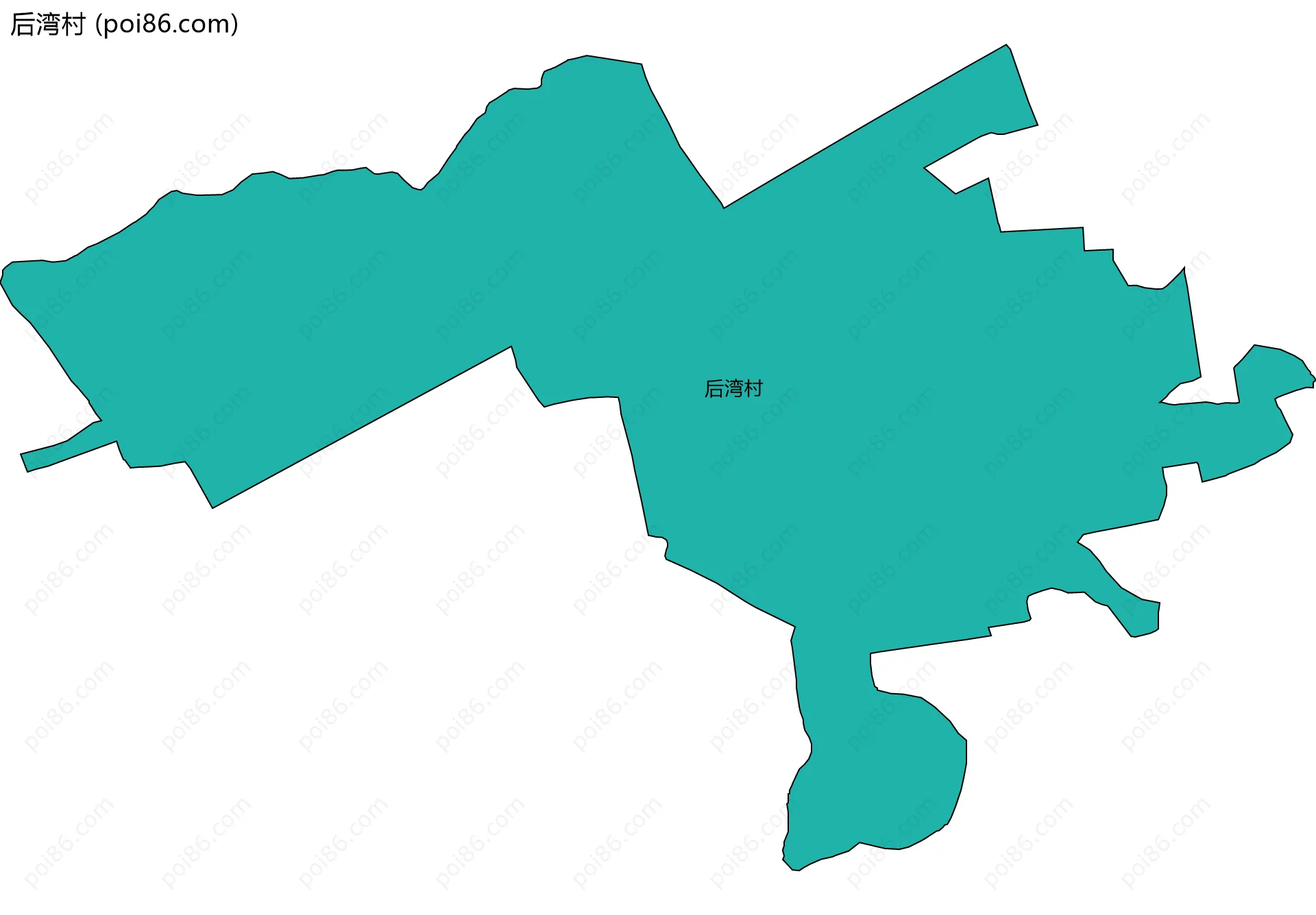 后湾村边界地图