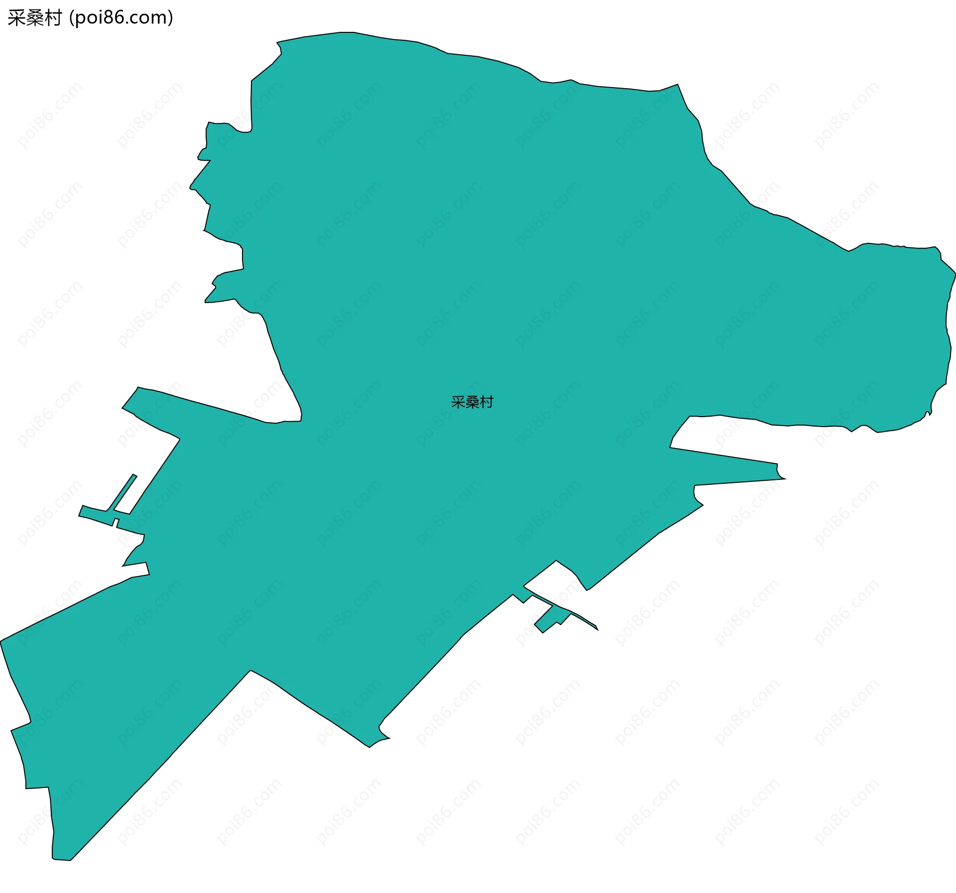 采桑村边界地图