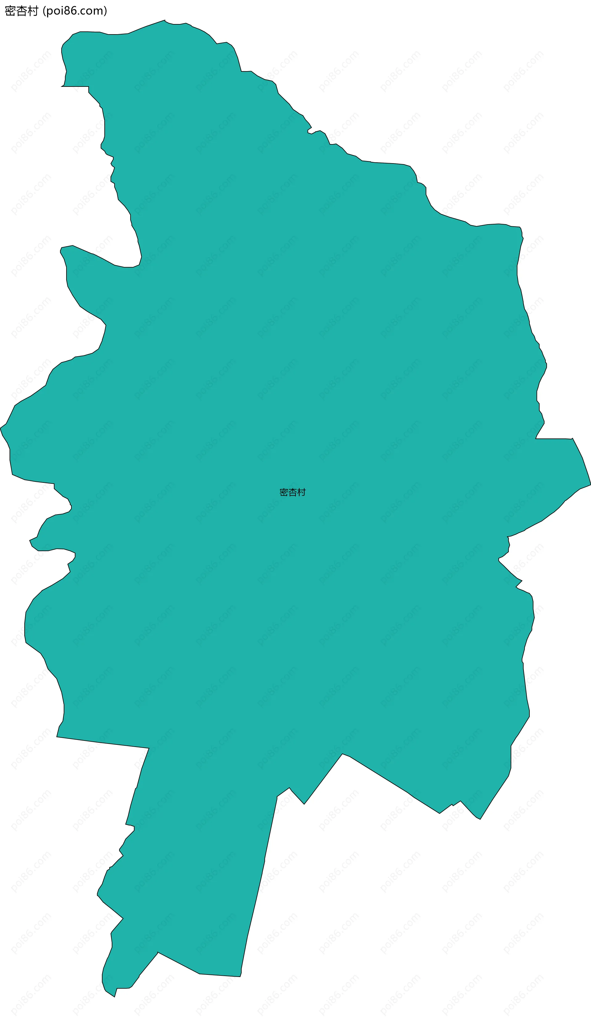 密杏村边界地图