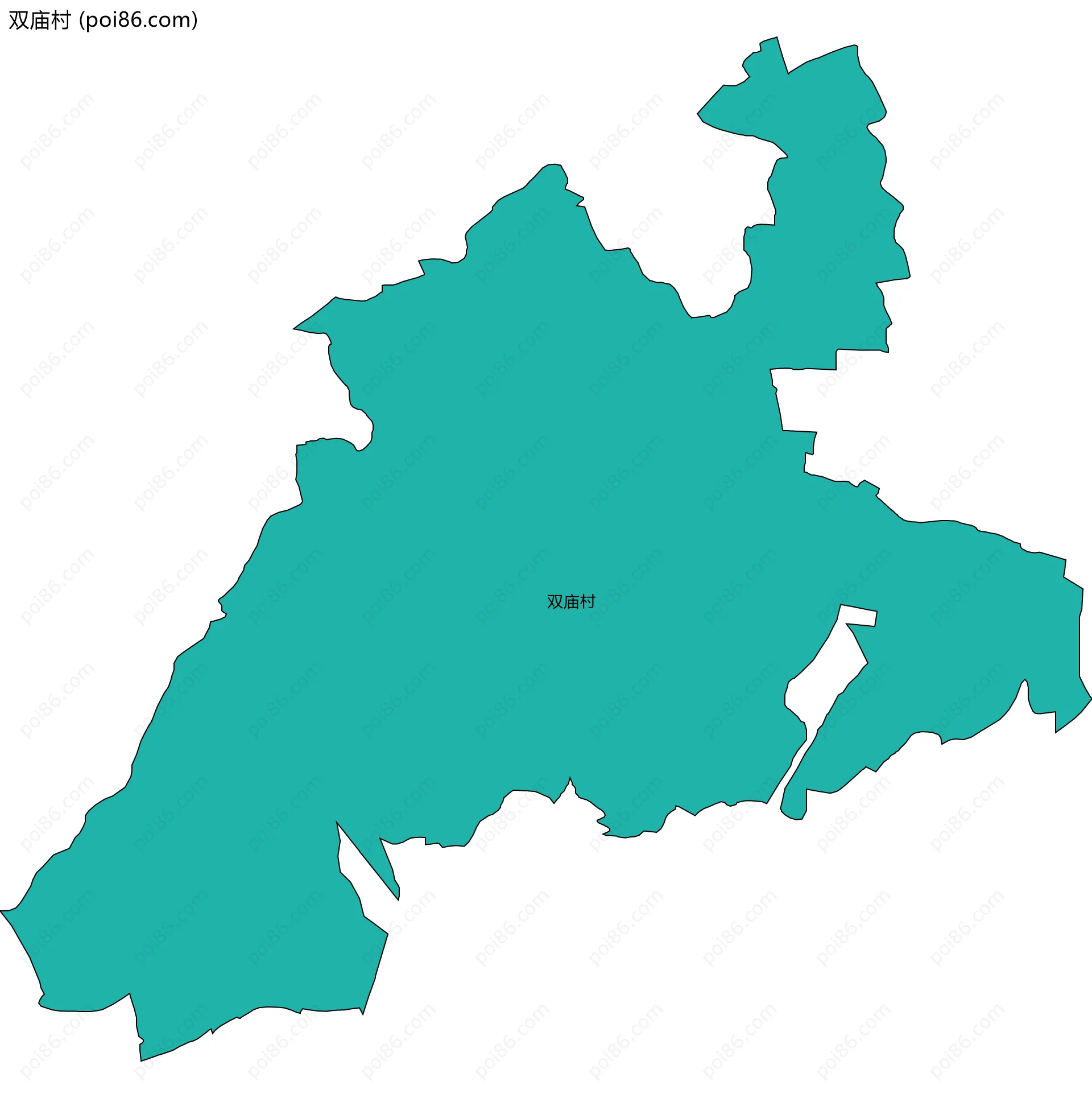 双庙村边界地图